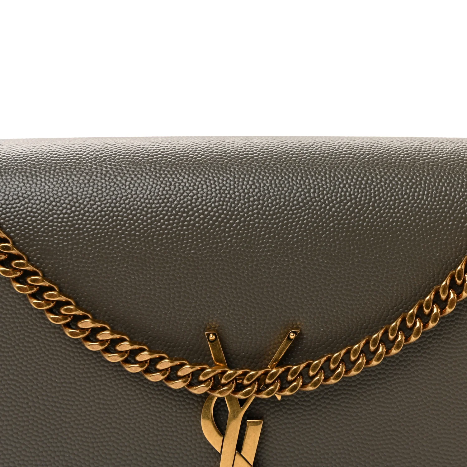 Grain De Poudre Medium Classic Monogram Kate Satchel Earth Grey - Image 6