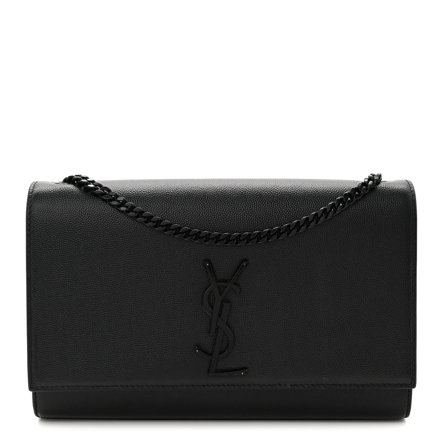 Grain De Poudre Medium Classic Monogram Monochrome Kate Satchel Black