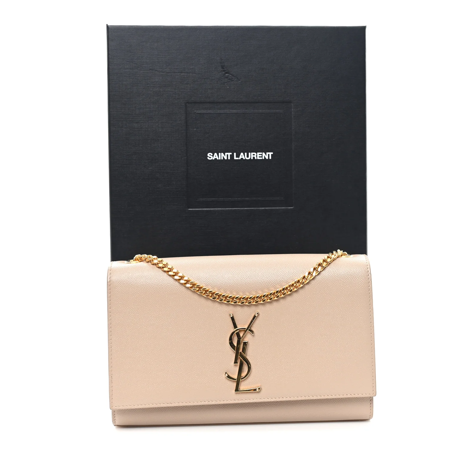 Grain De Poudre Medium Monogram Kate Satchel Dark Beige - Image 11