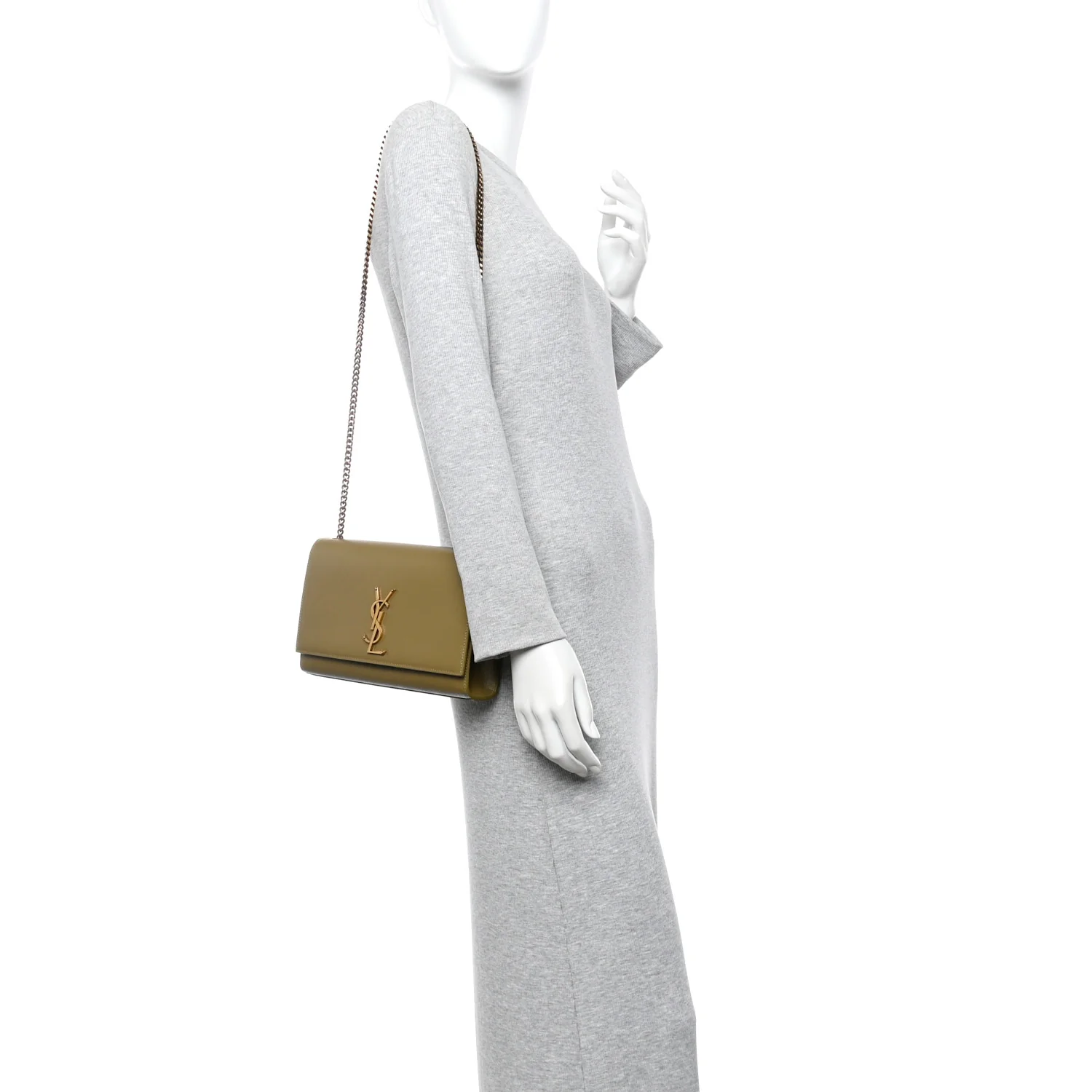 Grain De Poudre Medium Monogram Kate Satchel Hazel Green - Image 2