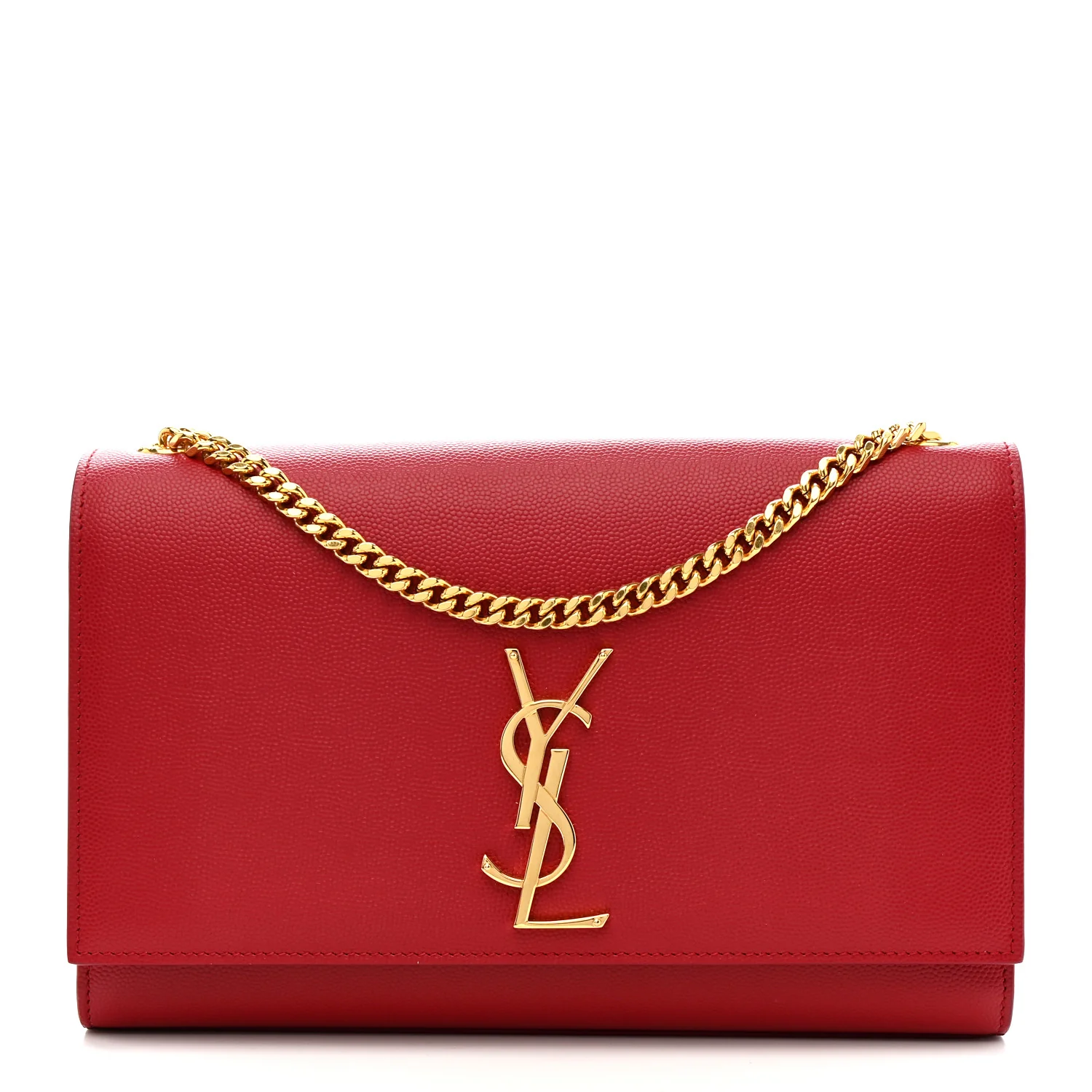 Grain De Poudre Medium Monogram Kate Satchel Red