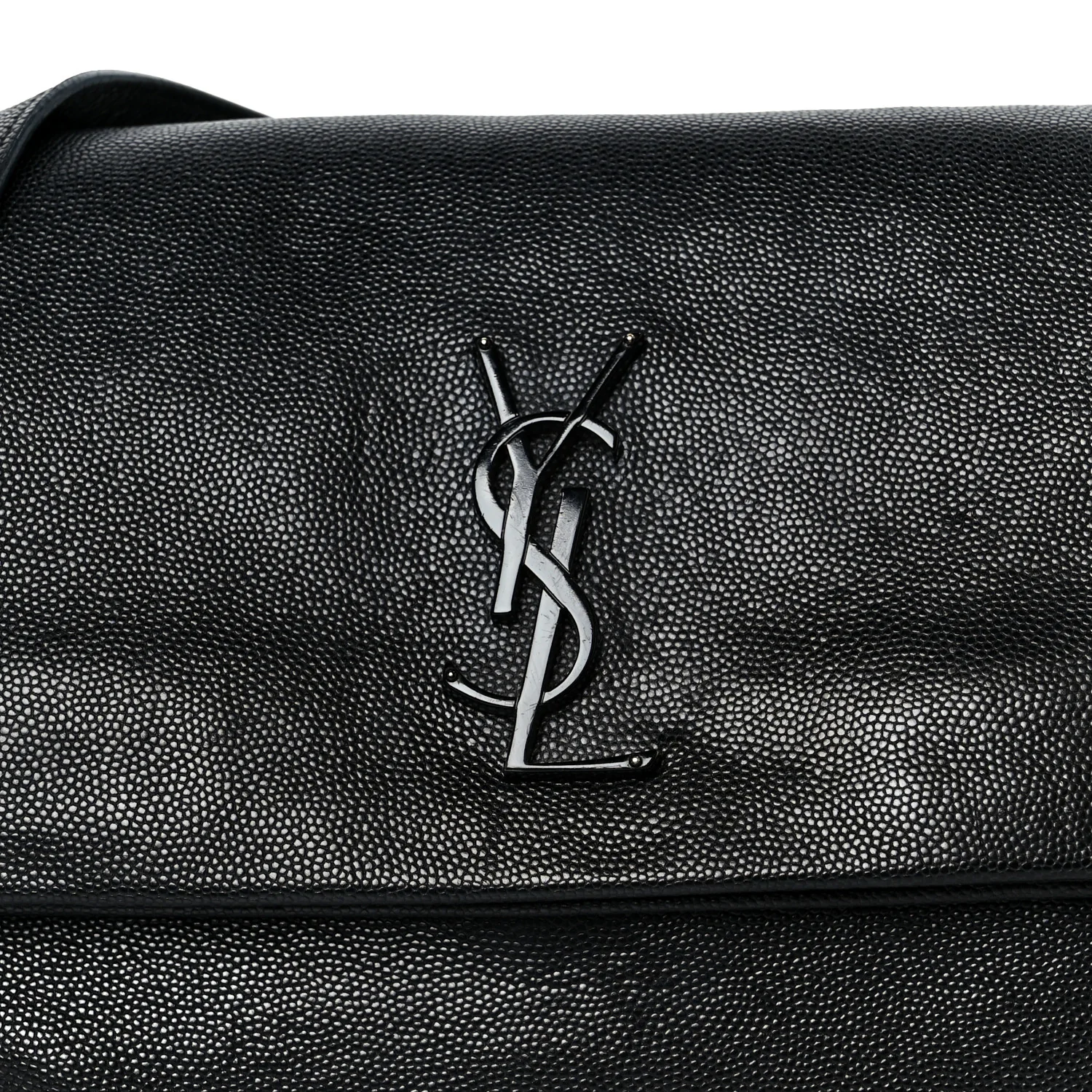 Grain De Poudre Medium West Hollywood Monogram Fold-Over Black - Image 8