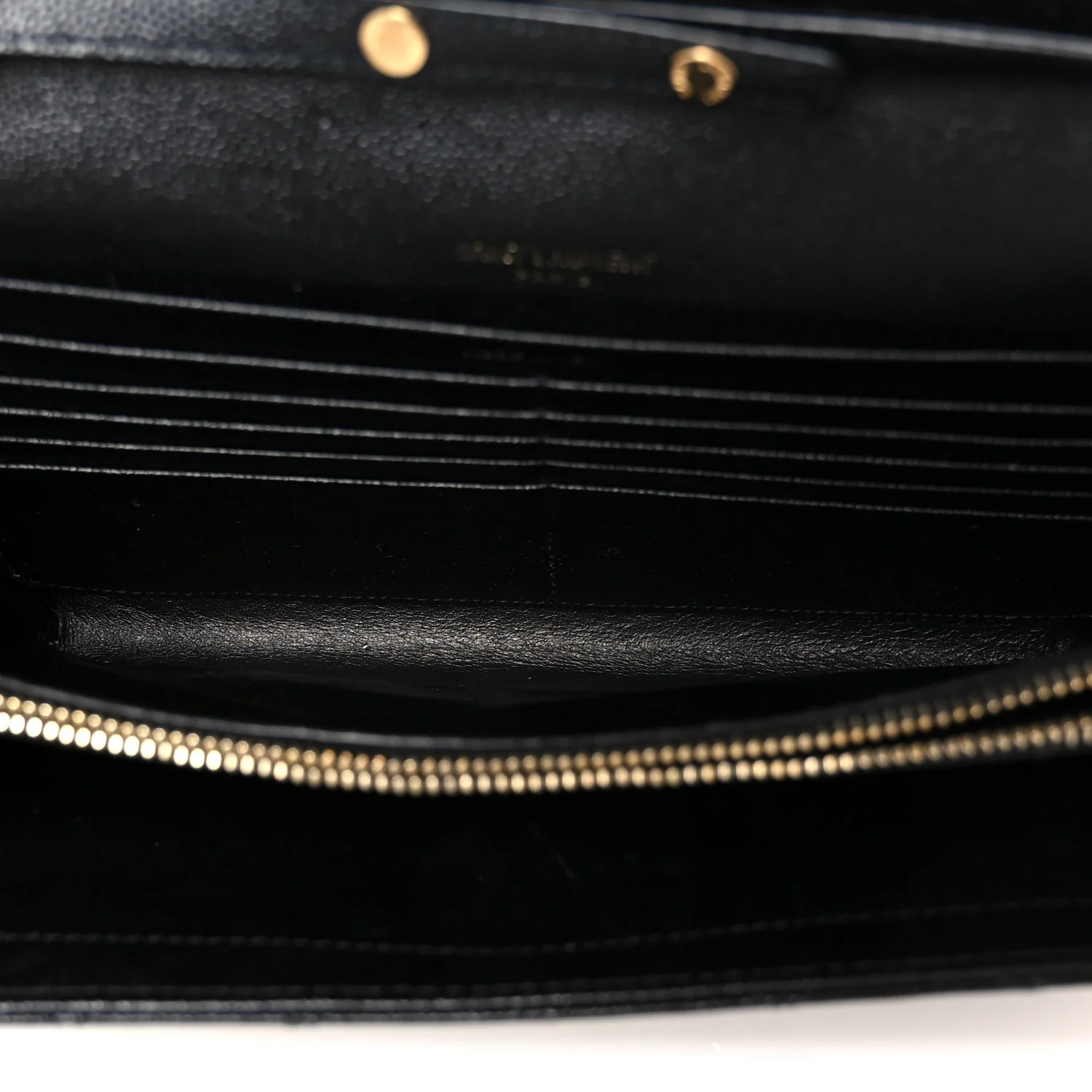 Grain De Poudre Mixed Matelasse Triquilt Monogram Chain Wallet Black - Image 5
