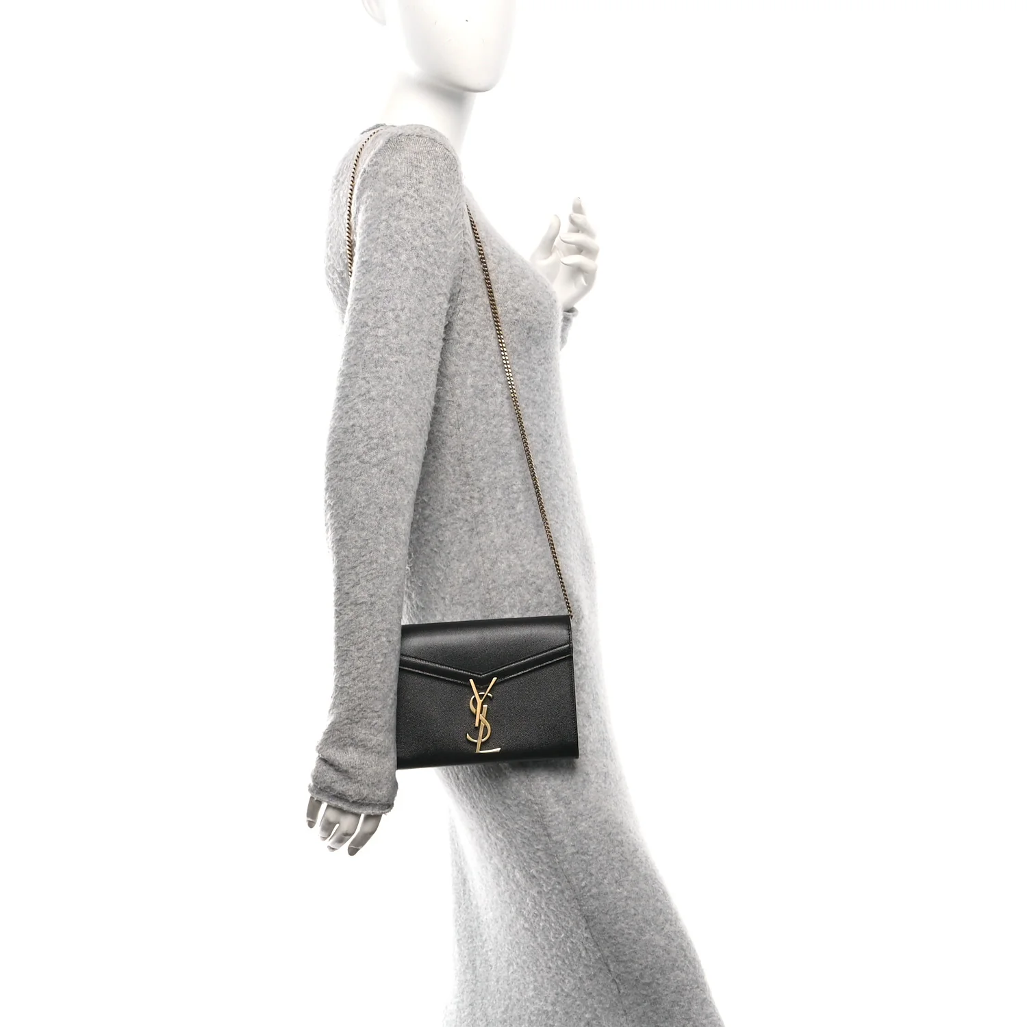 Grain De Poudre Monogram Cassandra Chain Wallet Black - Image 2