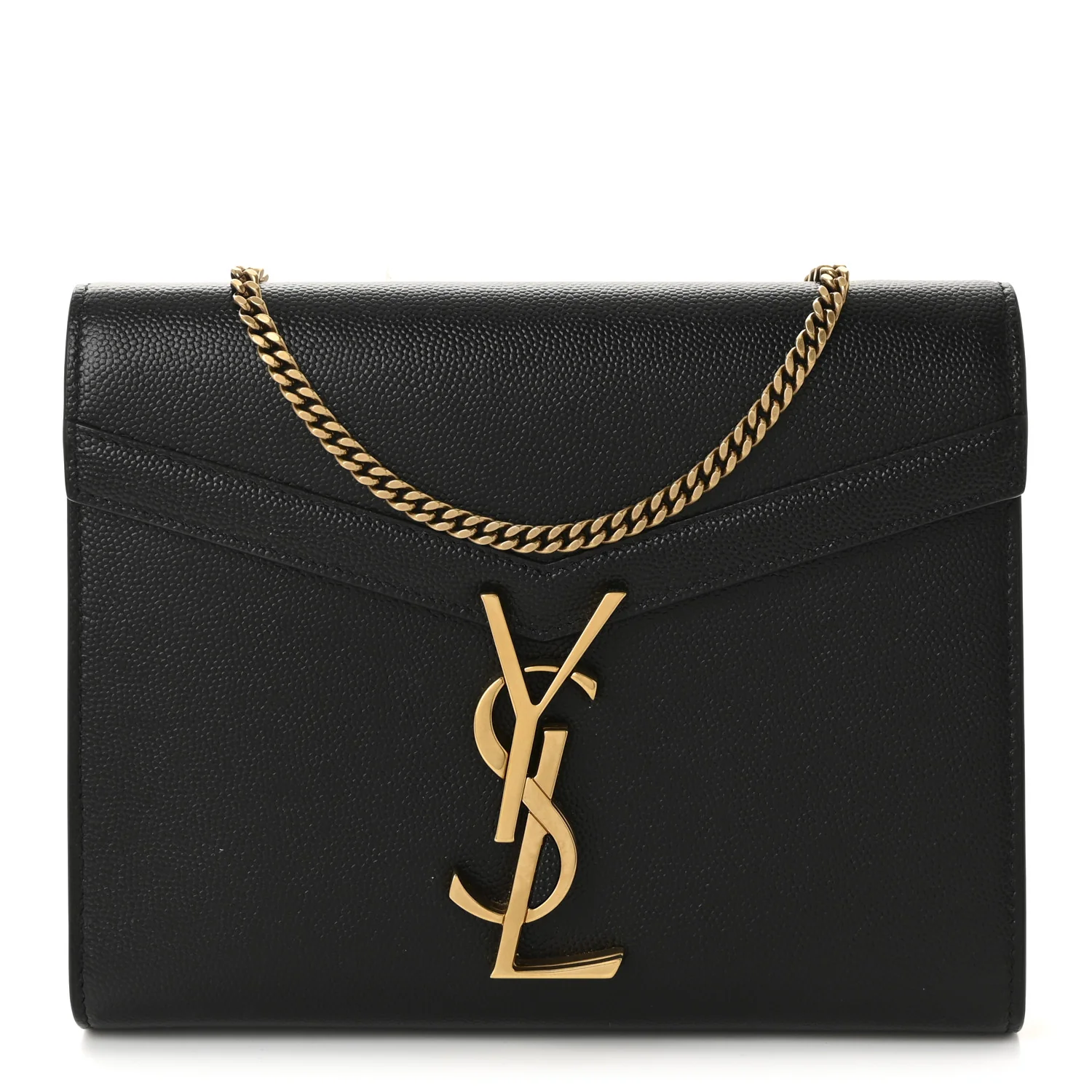 Grain De Poudre Monogram Cassandra Chain Wallet Black