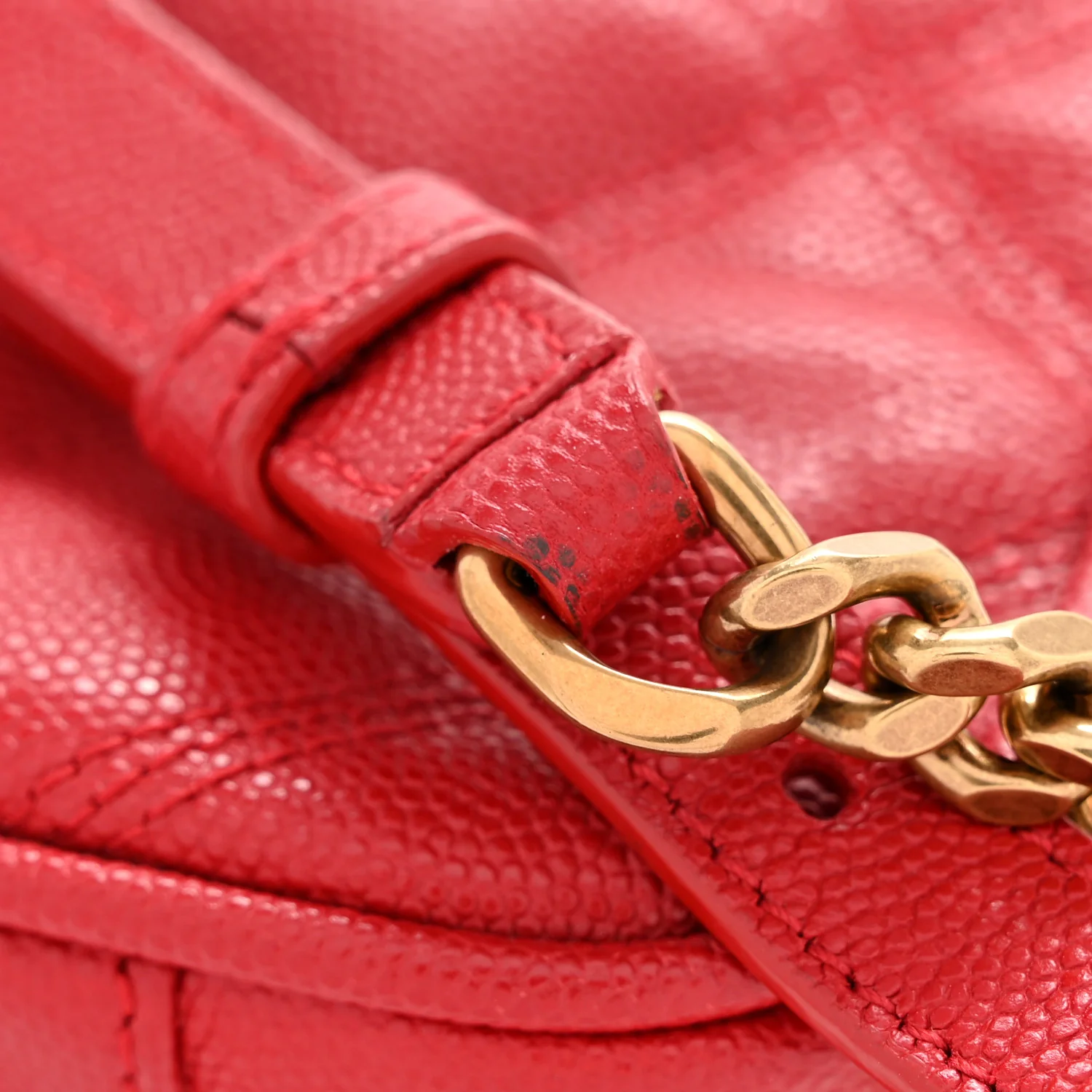 Grain de Poudre Quilted 80's Vanity Bag Rouge Eros - Image 12