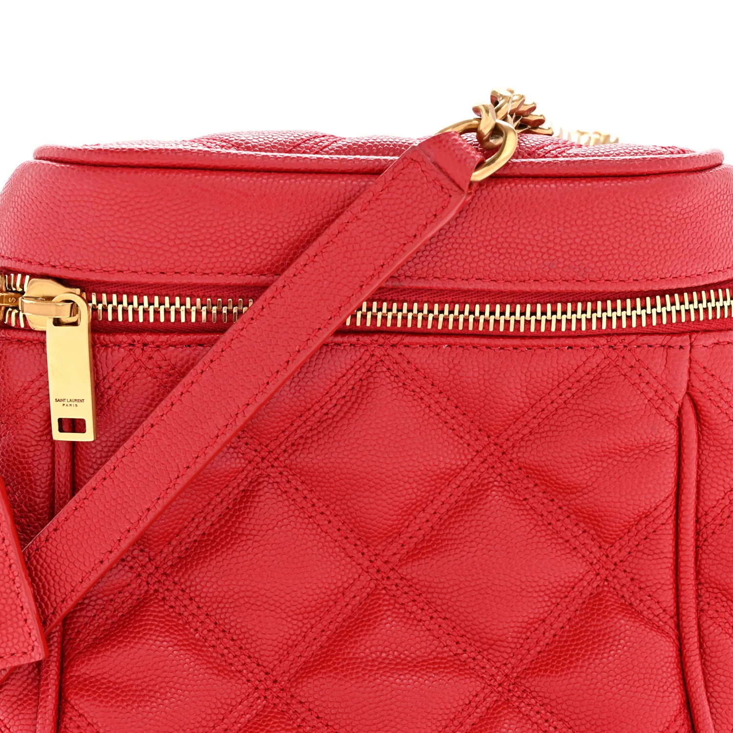 Grain de Poudre Quilted 80's Vanity Bag Rouge Eros - Image 8