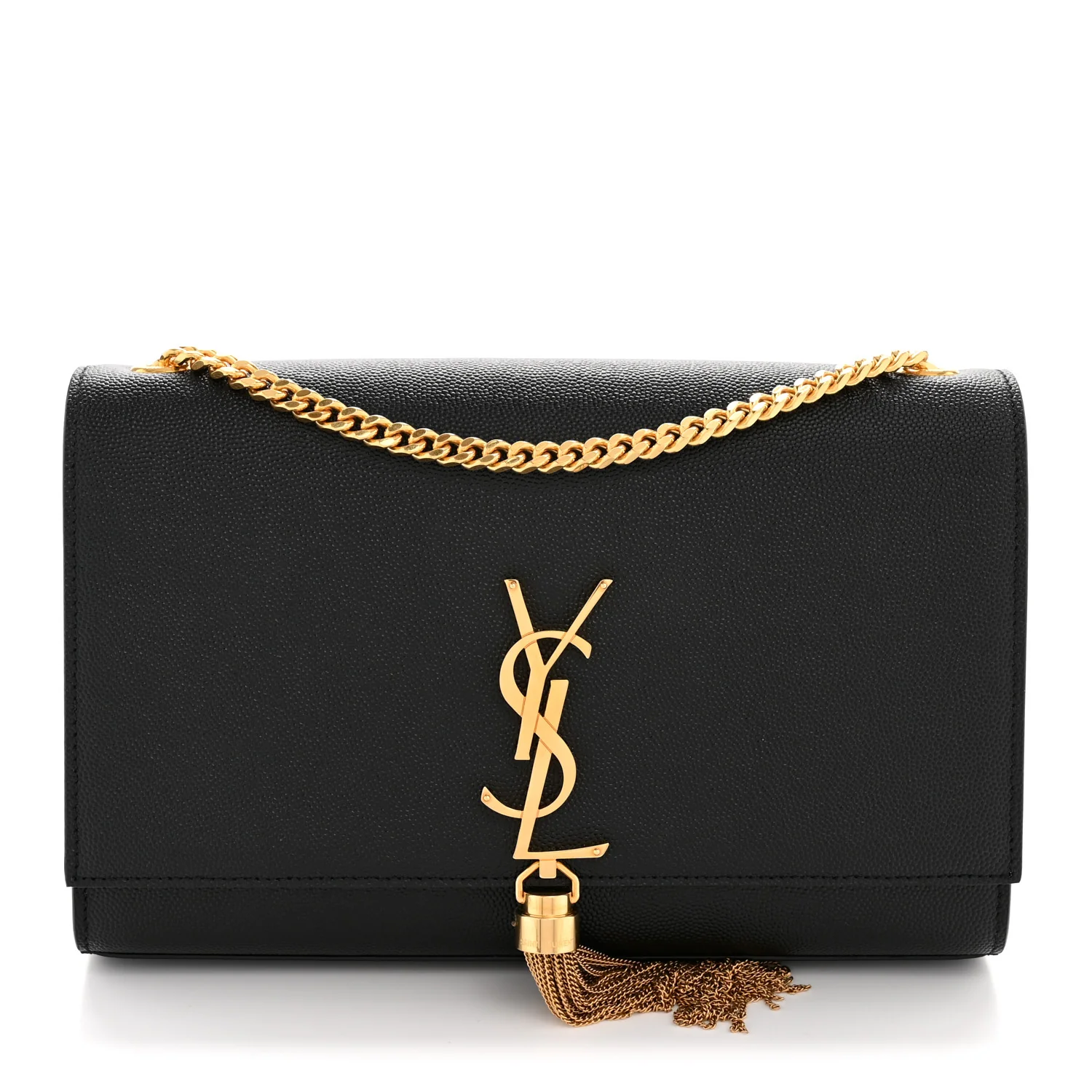 Grain De Poudre Small Classic Monogram Kate Tassel Satchel Black
