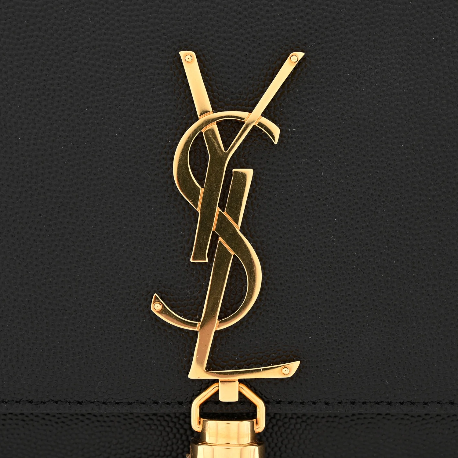 Grain De Poudre Small Classic Monogram Kate Tassel Satchel Black - Image 12
