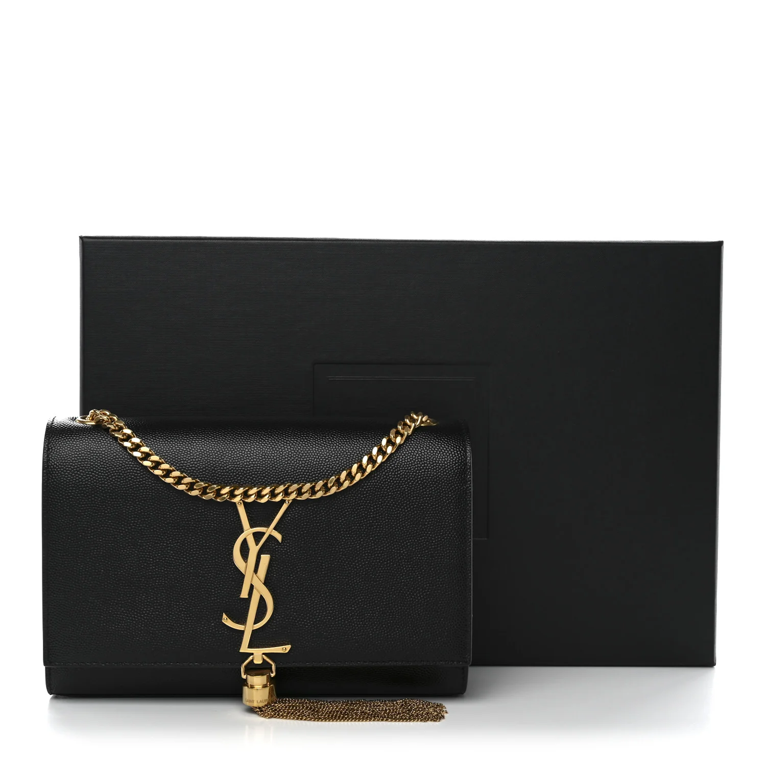 Grain De Poudre Small Classic Monogram Kate Tassel Satchel Black - Image 10