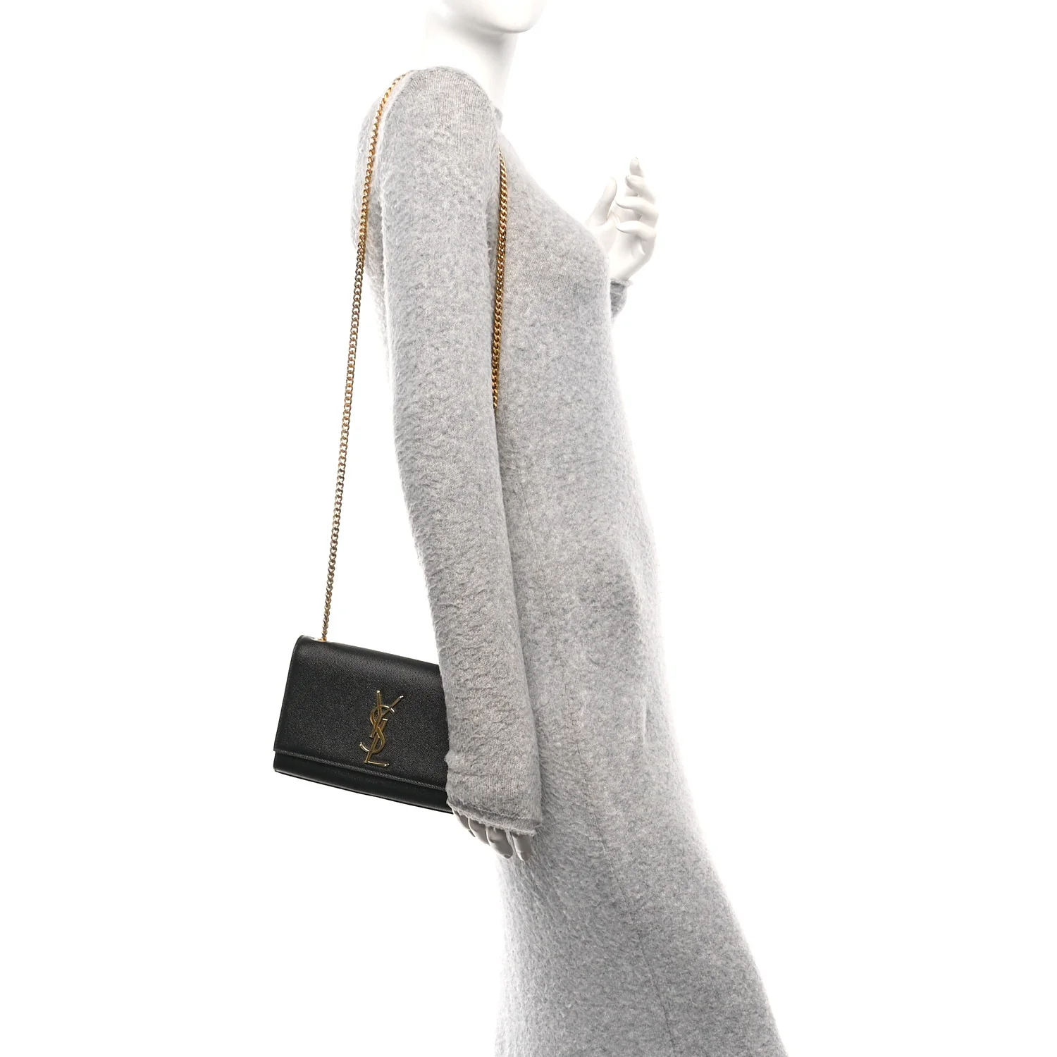 Grain De Poudre Small Monogram Kate Satchel Black - Image 2