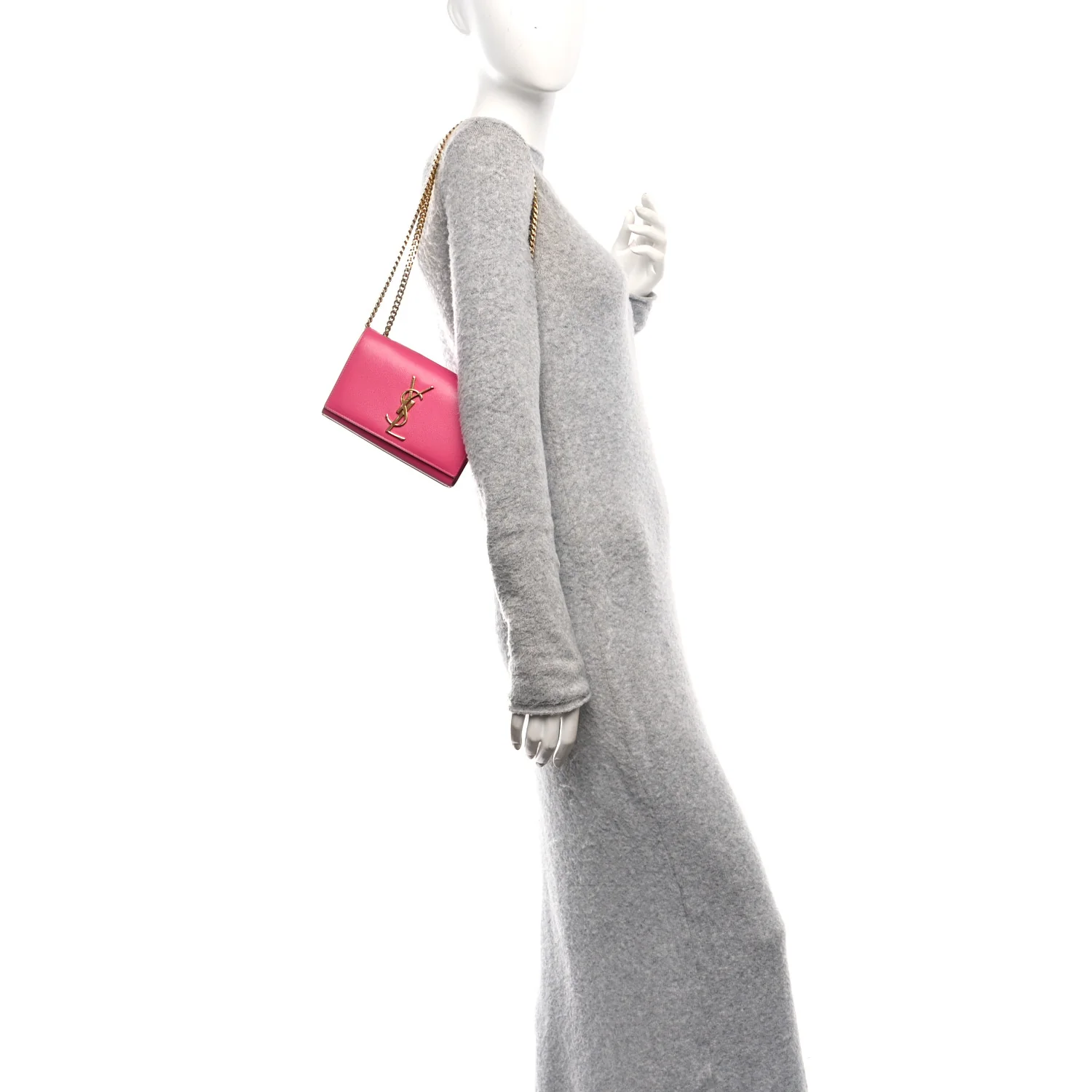 Grain De Poudre Small Monogram Kate Satchel Bubblegum - Image 2