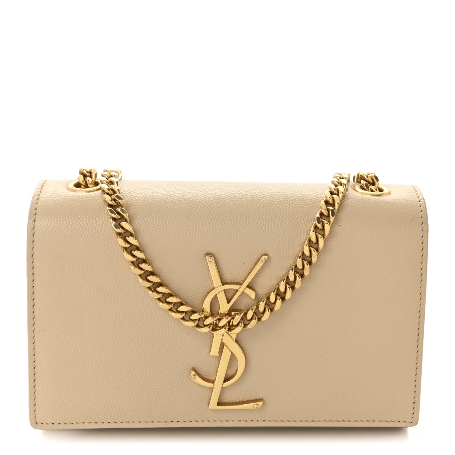 Grain De Poudre Small Monogram Kate Satchel Dark Beige