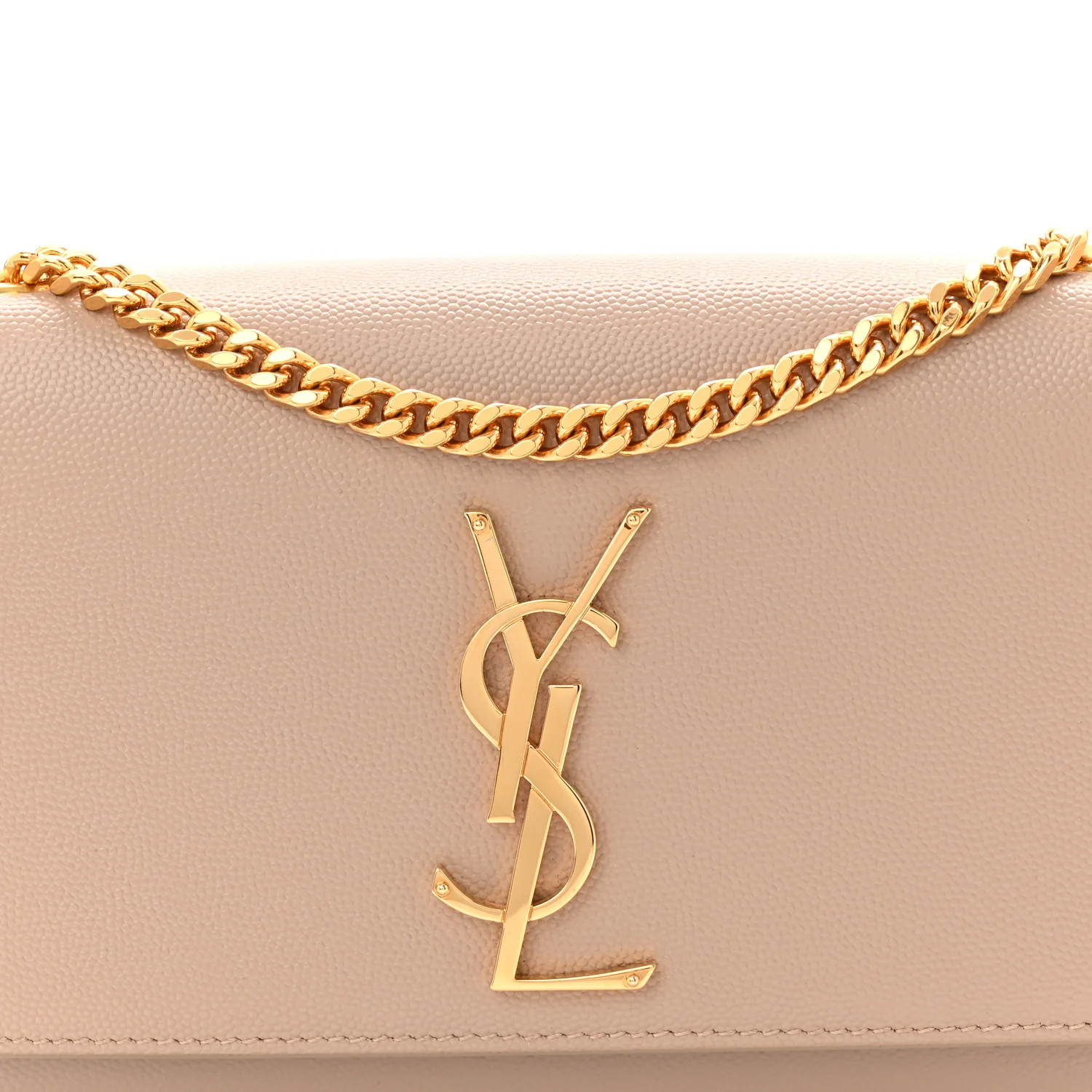 Grain De Poudre Small Monogram Kate Satchel Dark Beige - Image 15