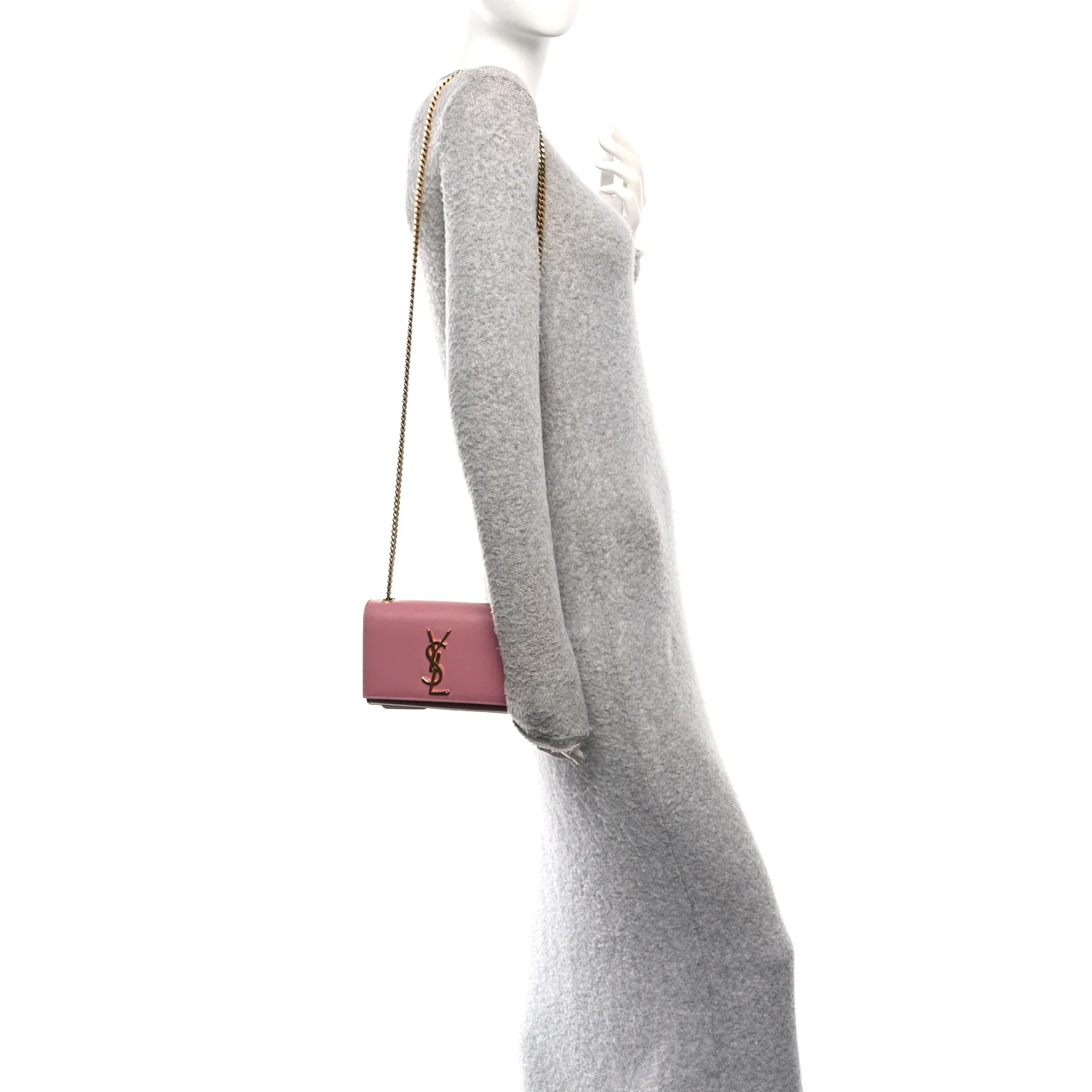 Grain De Poudre Small Monogram Kate Satchel Dark Rose - Image 2