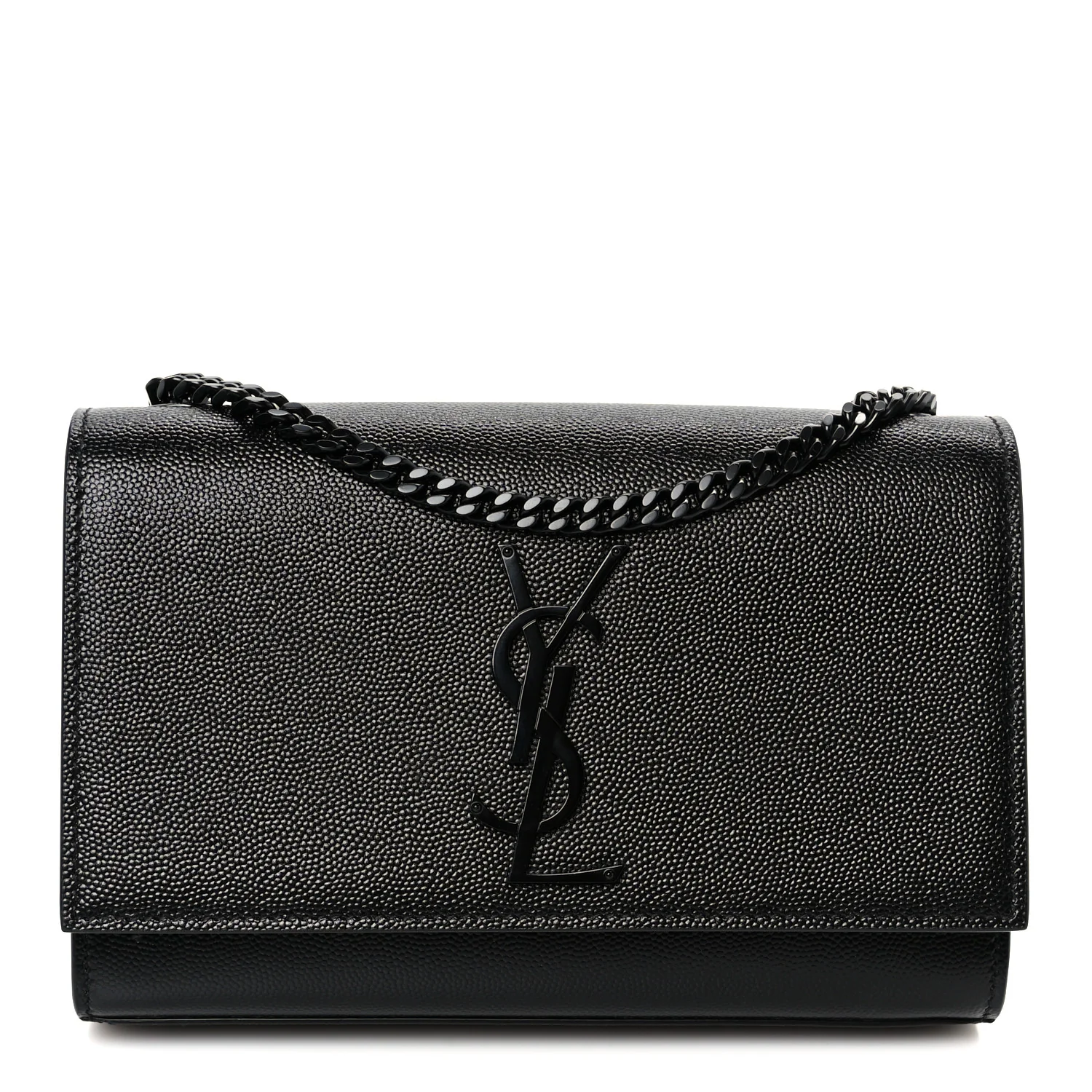 Grain De Poudre Small Monogram Monochrome Kate Satchel Black