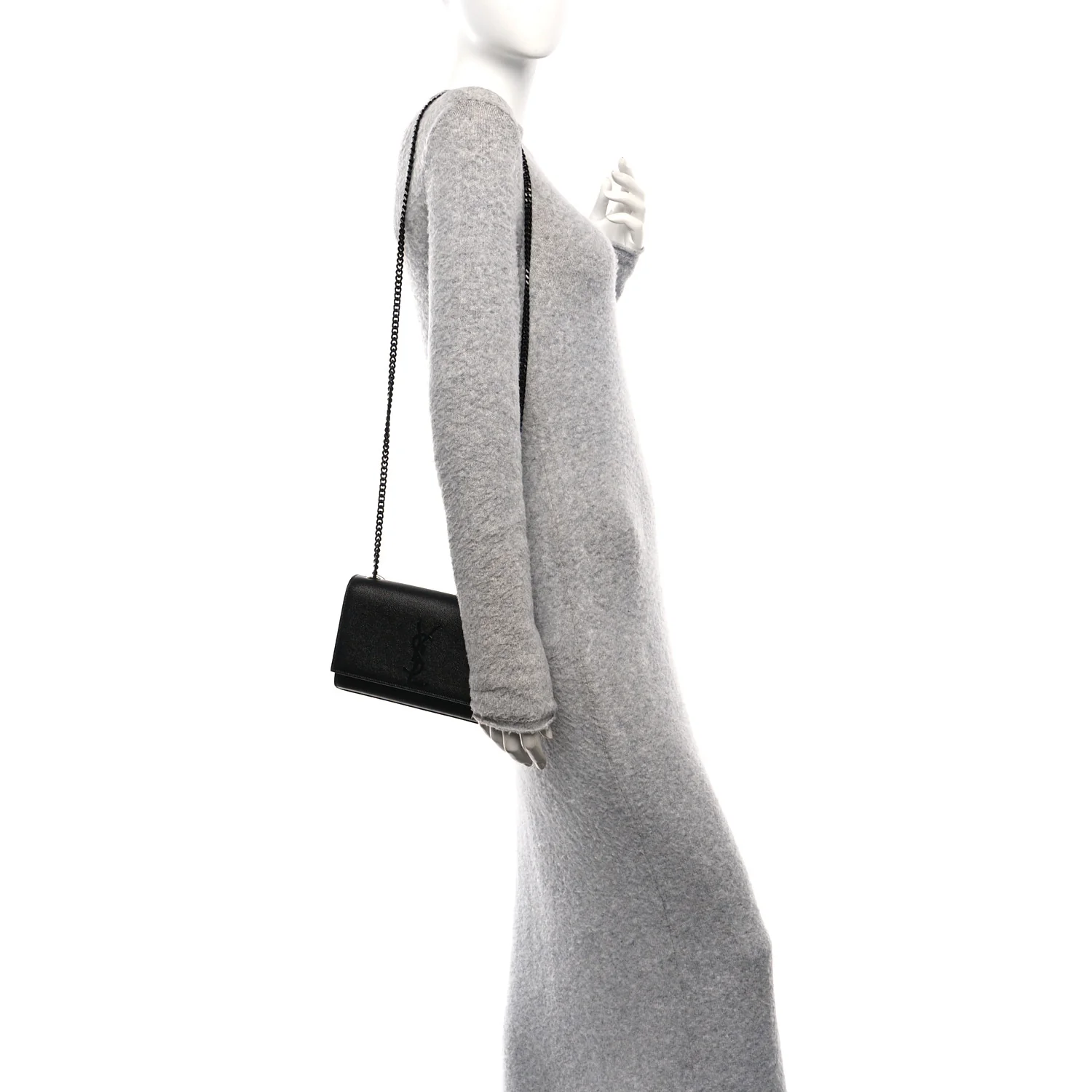 Grain De Poudre Small Monogram Monochrome Kate Satchel Black - Image 2