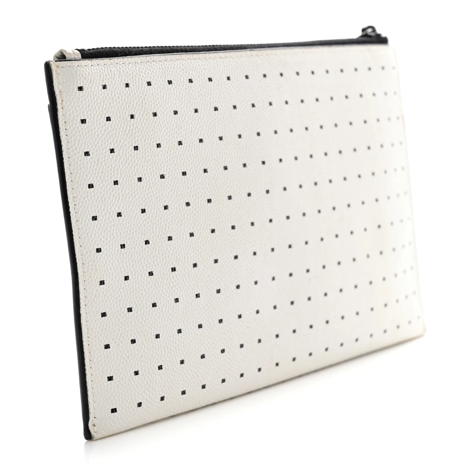Grain De Poudre Square Dot Monogram Bill Pouch White Black - Image 3