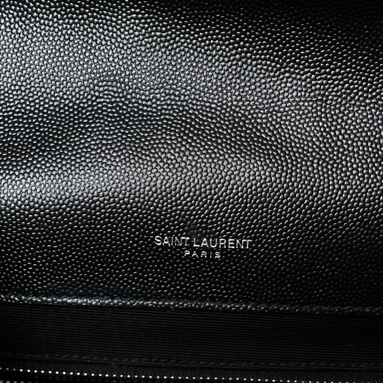 Grain De Poudre Textured Mixed Matelasse Large Triquilt Monogram Satchel Black - Image 6