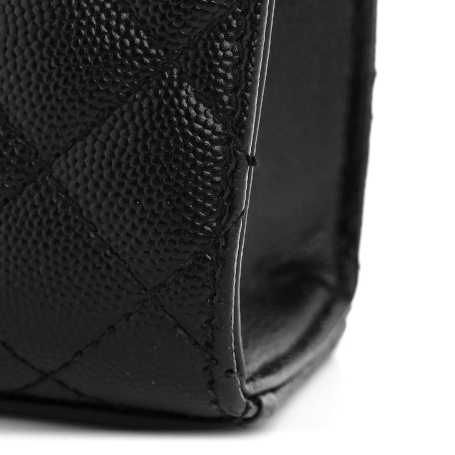 Grain De Poudre Textured Mixed Matelasse Large Triquilt Monogram Satchel Black - Image 11