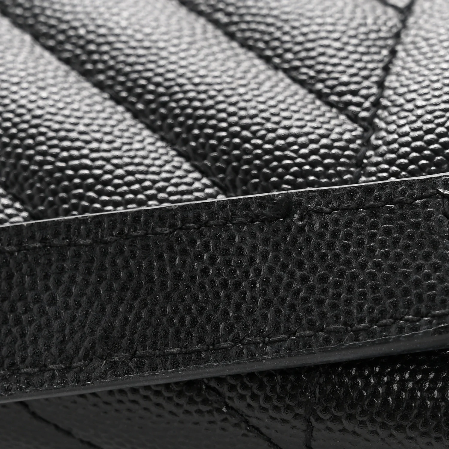 Grain De Poudre Textured Mixed Matelasse Large Triquilt Monogram Satchel Black - Image 13