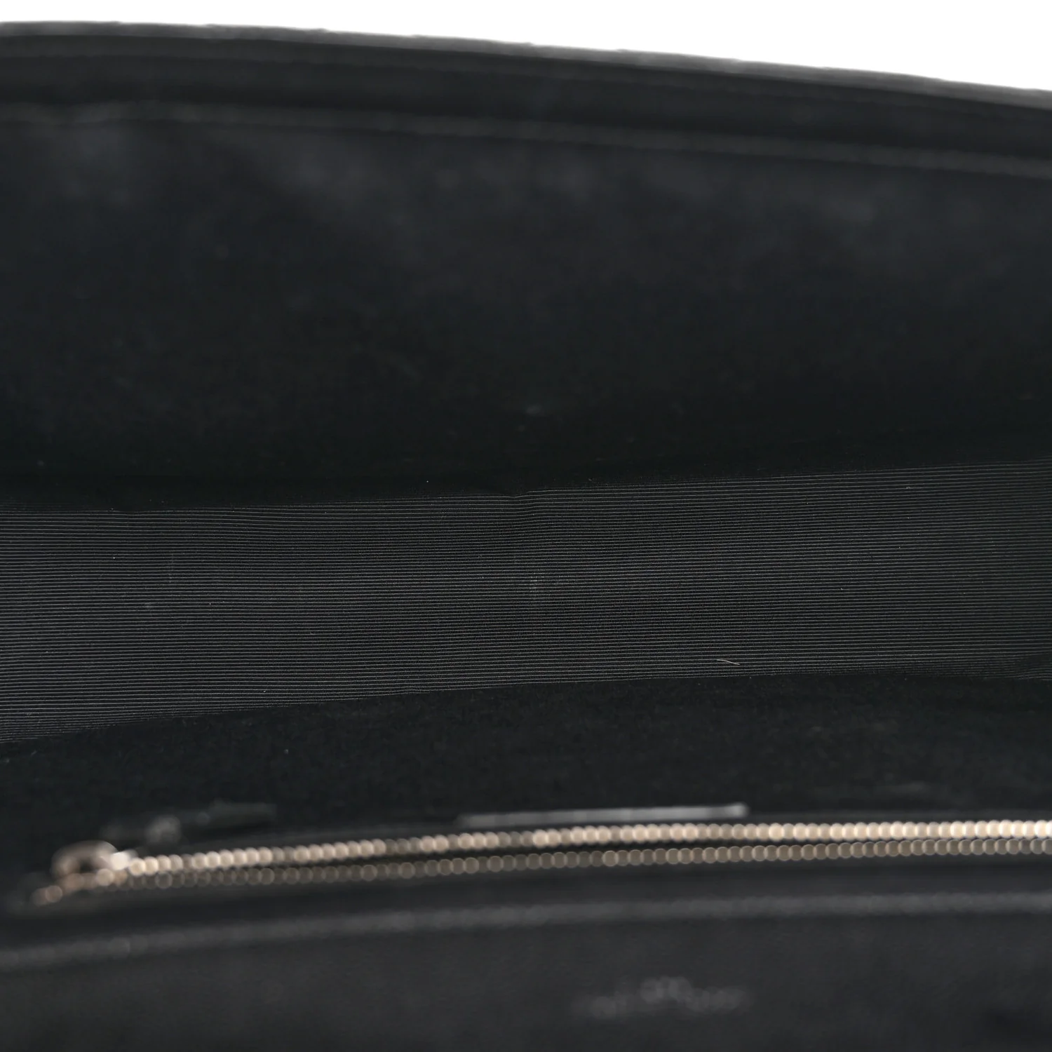 Grain De Poudre Textured Mixed Matelasse Large Triquilt Monogram Satchel Black - Image 4