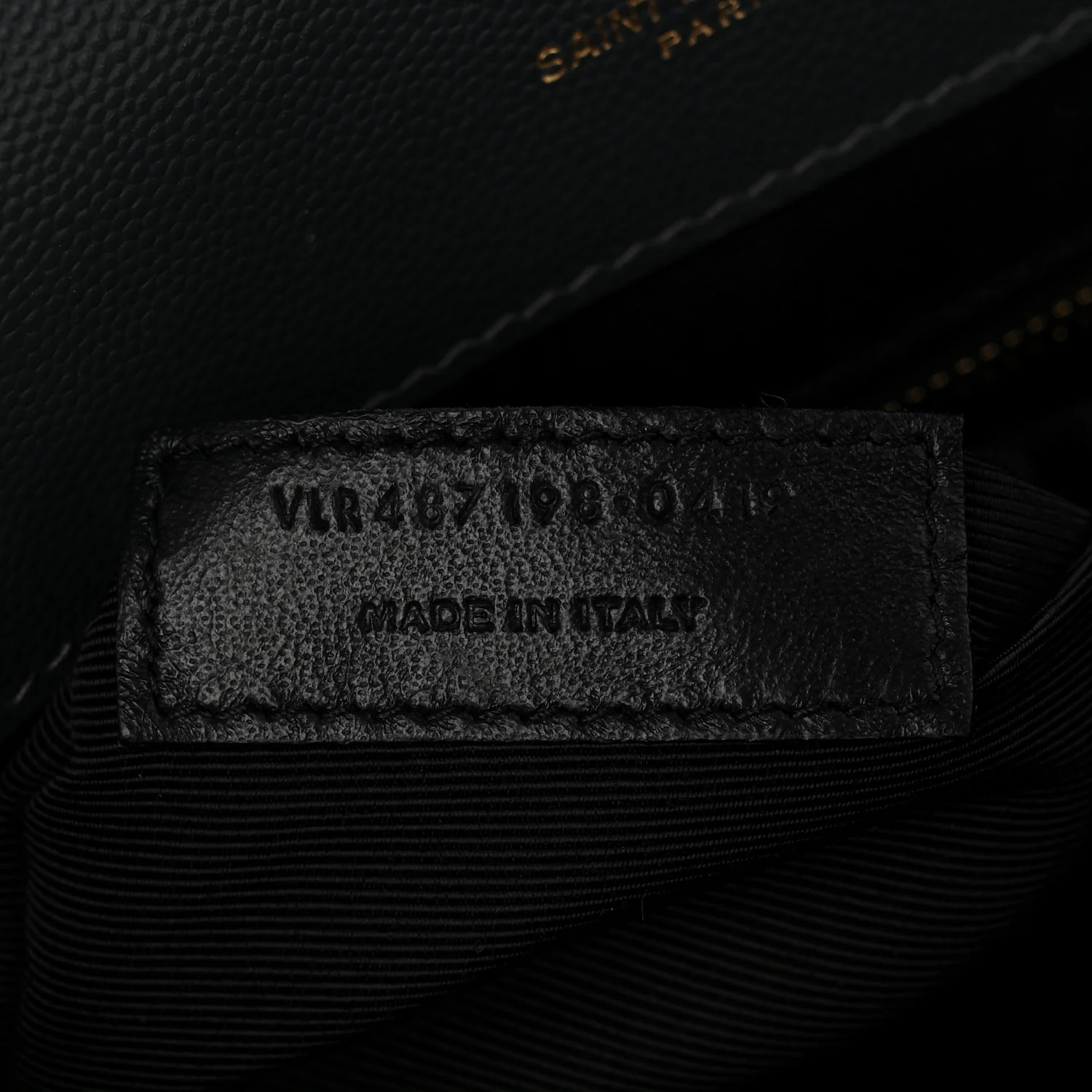 Grain De Poudre Textured Mixed Matelasse Large Triquilt Monogram Satchel Strom - Image 13