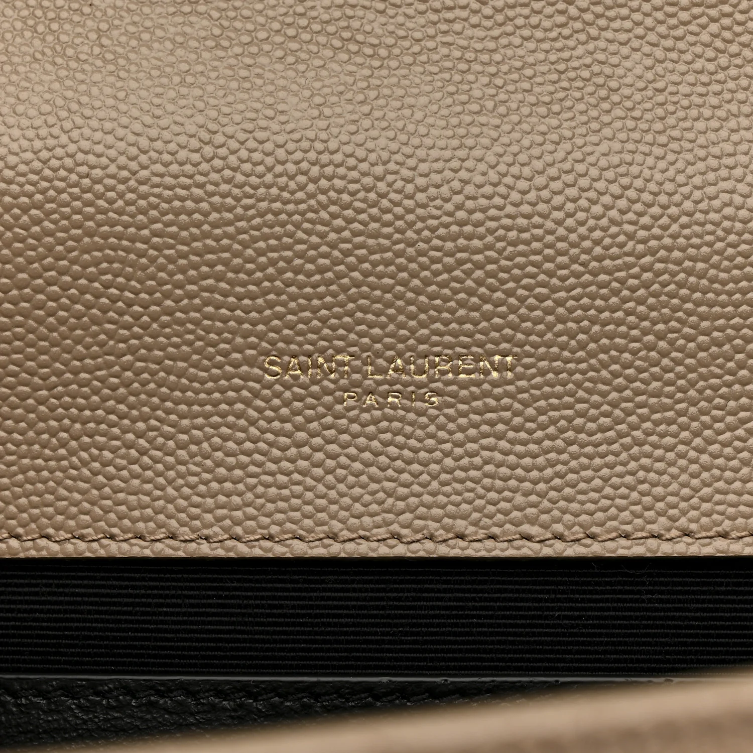 Grain De Poudre Textured Mixed Matelasse Medium Triquilt Monogram Satchel Dark Beige - Image 7