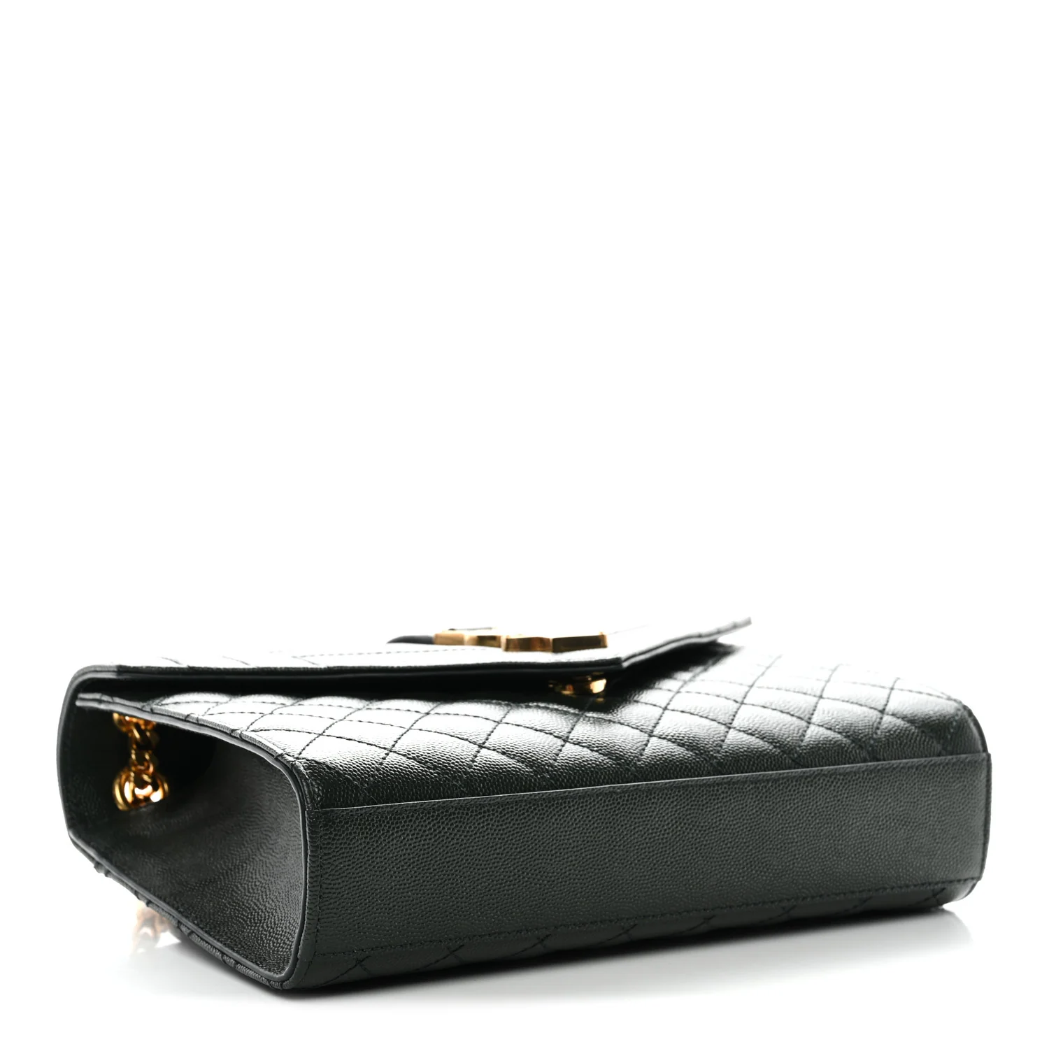 Grain De Poudre Textured Mixed Matelasse Medium Triquilt Monogram Satchel Vert Fonce - Image 5