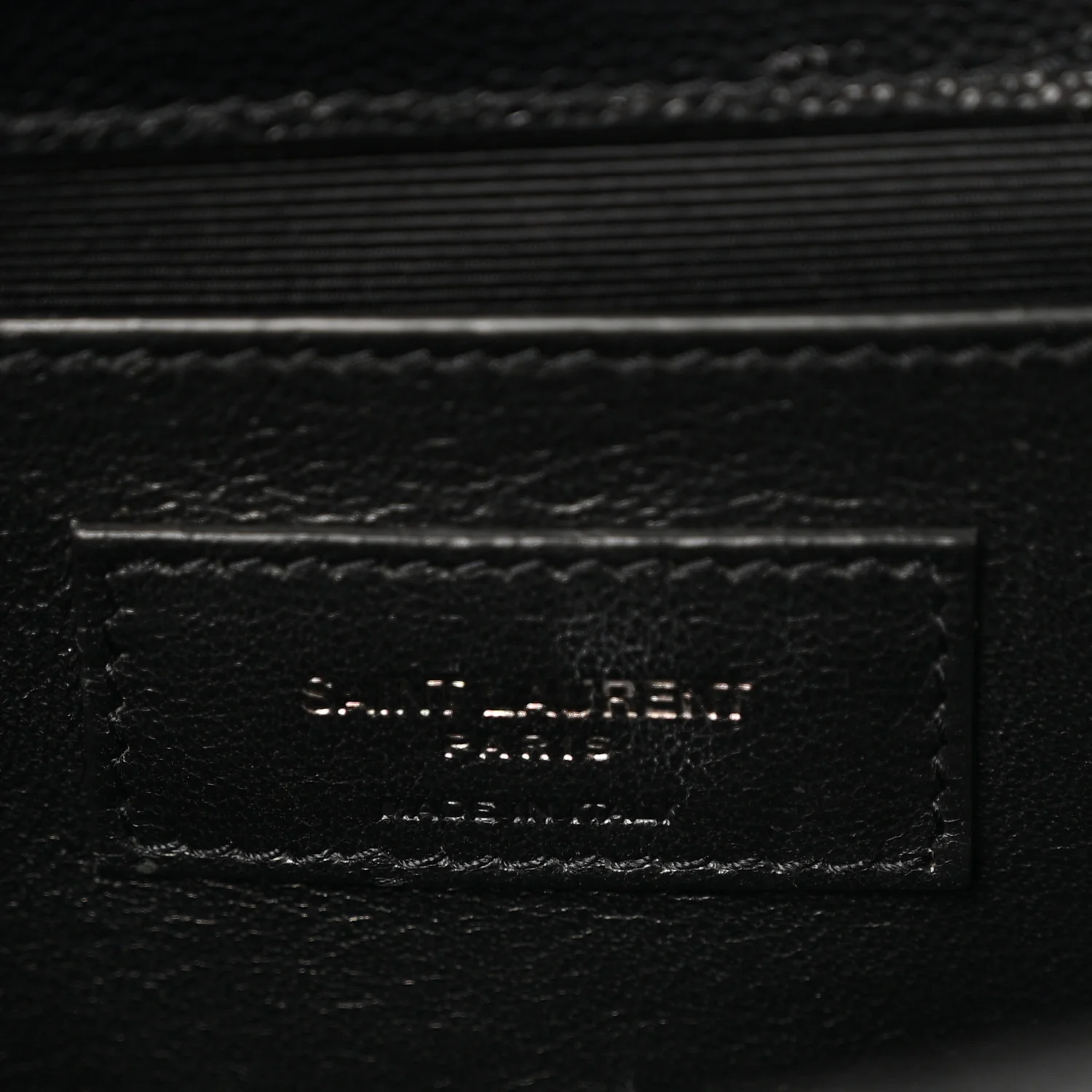 Grain De Poudre Textured Mixed Matelasse Triquilt Medium Monogram Monochrome Satchel Black - Image 6