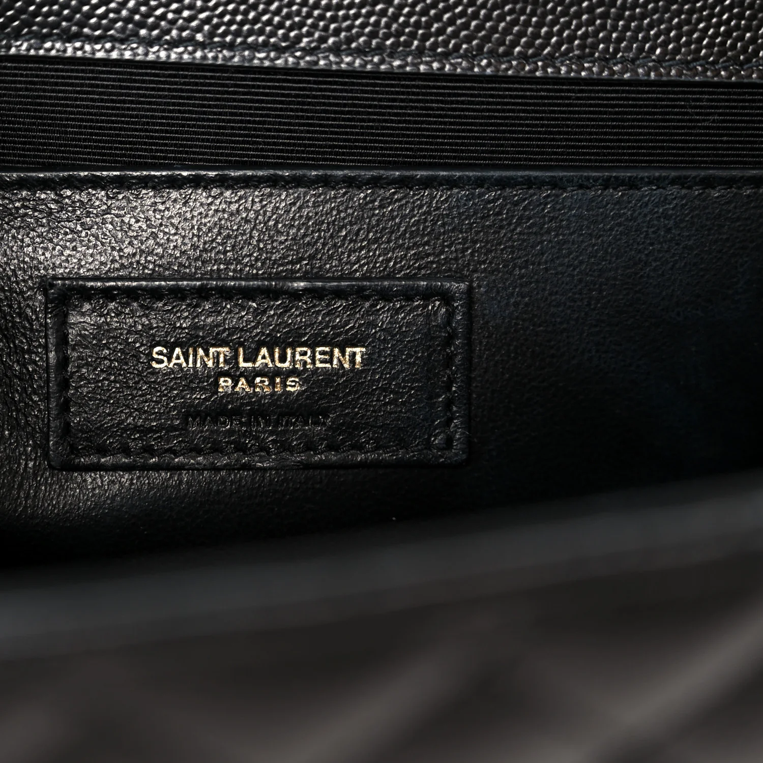 Grain De Poudre Textured Mixed Matelasse Triquilt Medium Monogram Satchel Black - Image 6