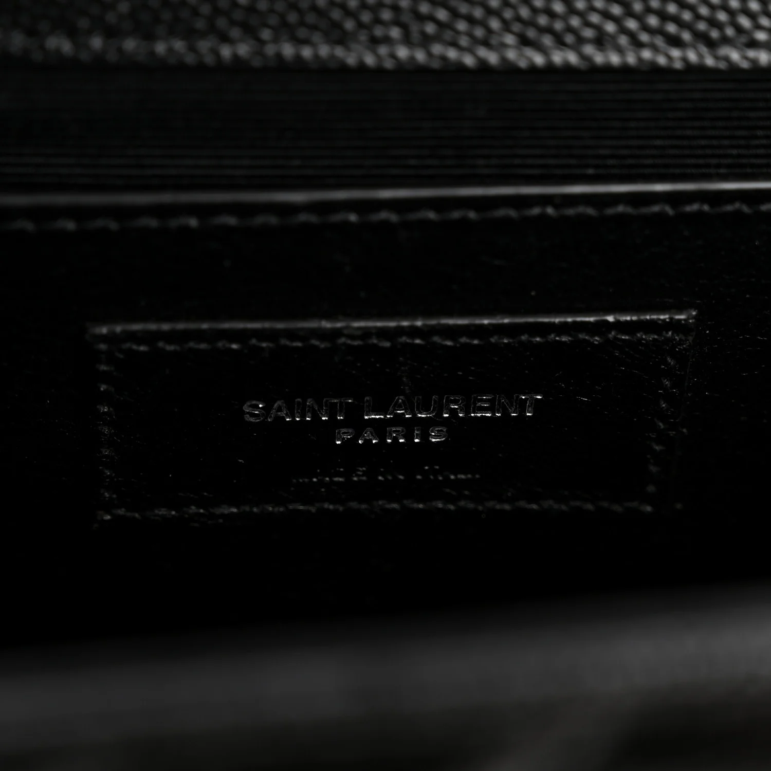 Grain De Poudre Textured Mixed Matelasse Triquilt Medium Monogram Satchel Black - Image 6