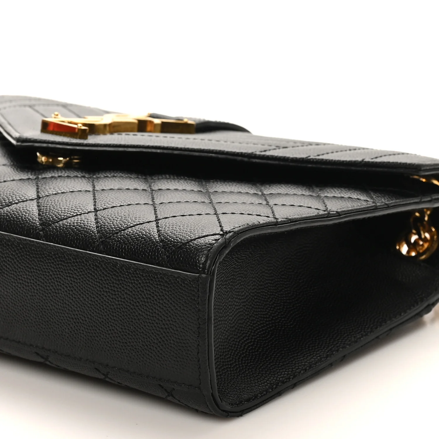 Grain De Poudre Textured Mixed Matelasse Triquilt Medium Monogram Satchel Black - Image 10