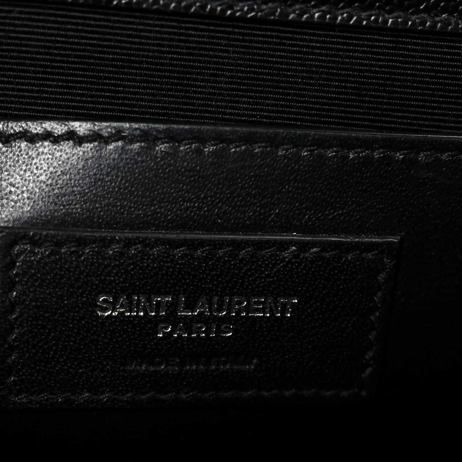 Grain De Poudre Textured Mixed Matelasse Triquilt Medium Monogram Satchel Black - Image 6