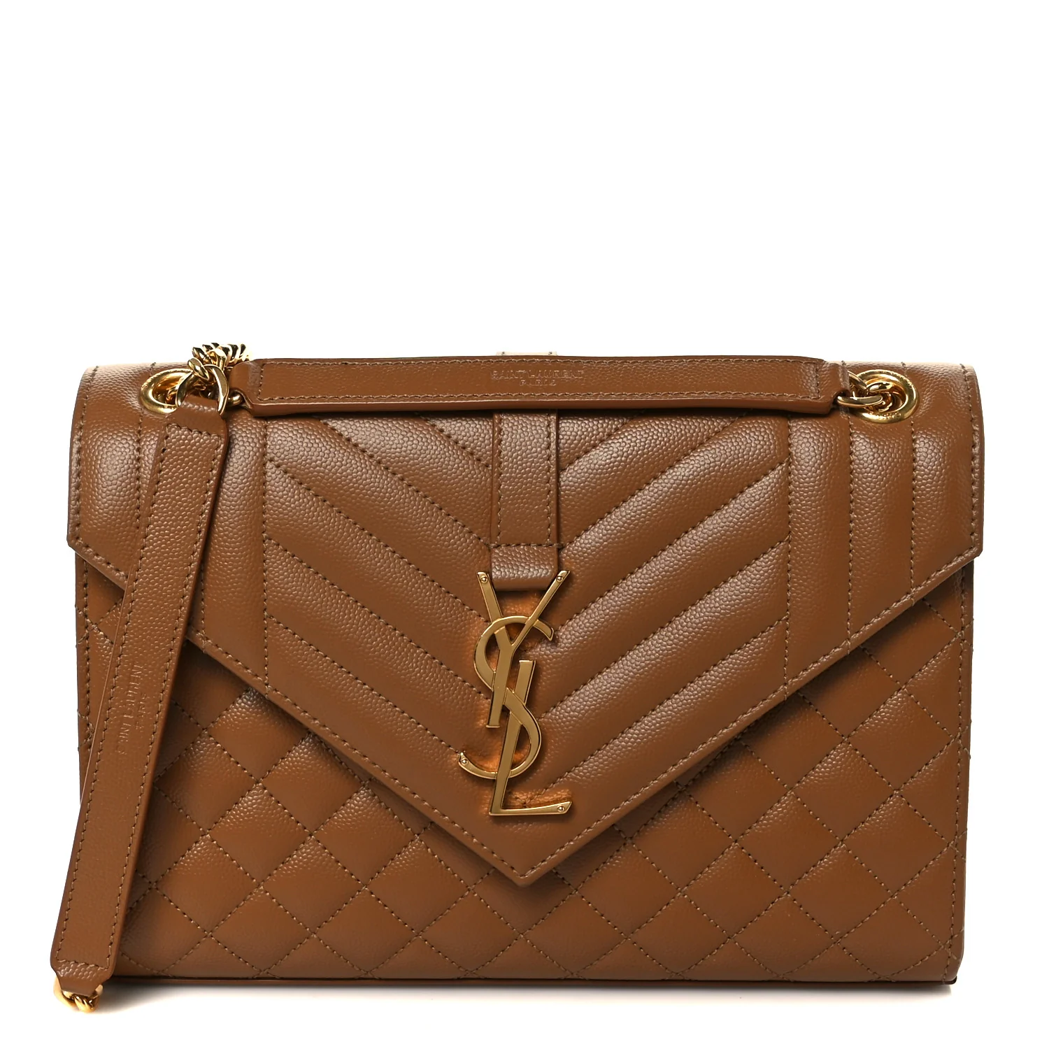 Grain De Poudre Textured Mixed Matelasse Triquilt Medium Monogram Satchel Dark Natural