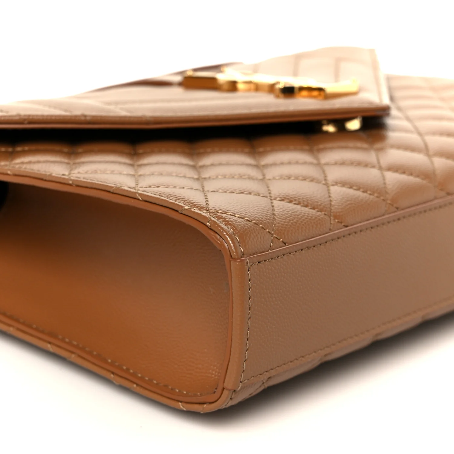 Grain De Poudre Textured Mixed Matelasse Triquilt Medium Monogram Satchel Dark Natural - Image 10