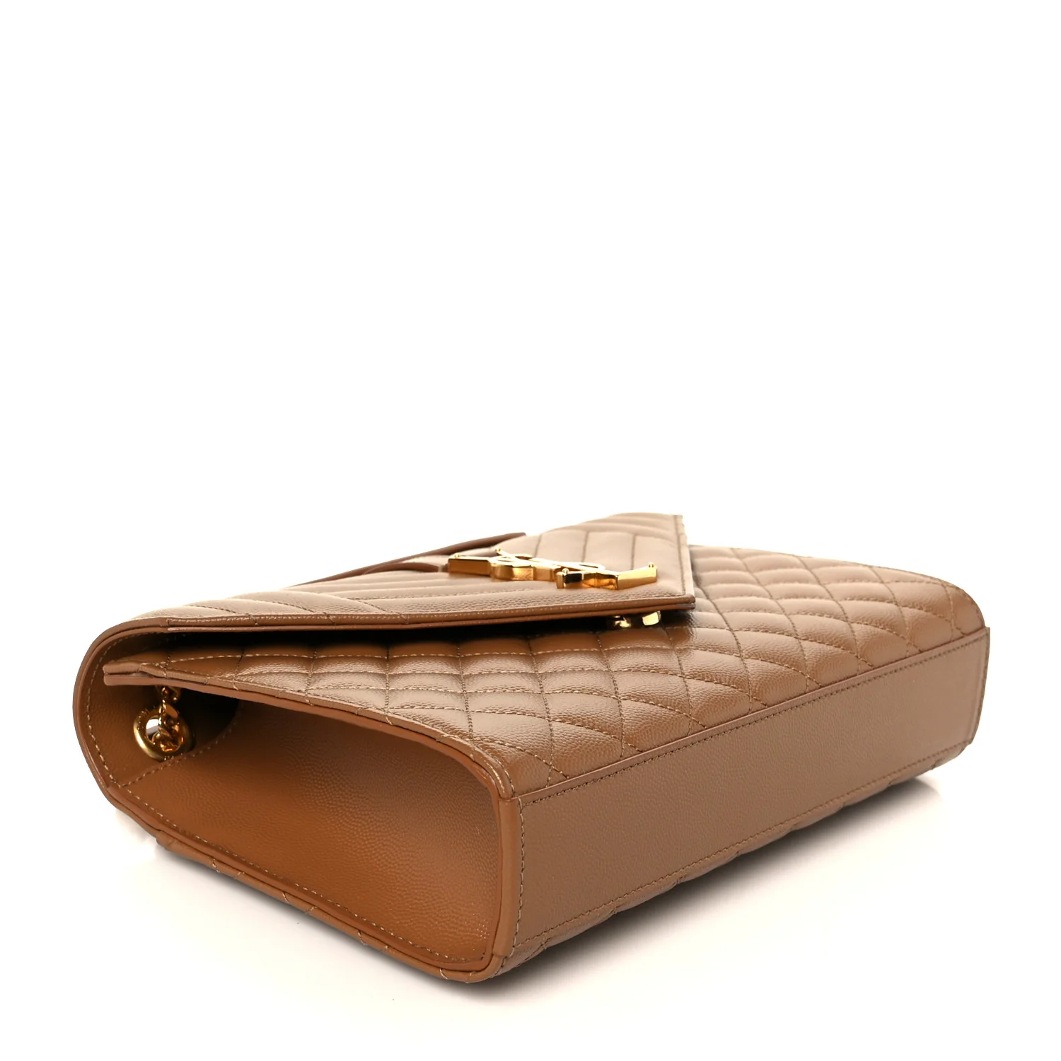 Grain De Poudre Textured Mixed Matelasse Triquilt Medium Monogram Satchel Dark Natural - Image 4