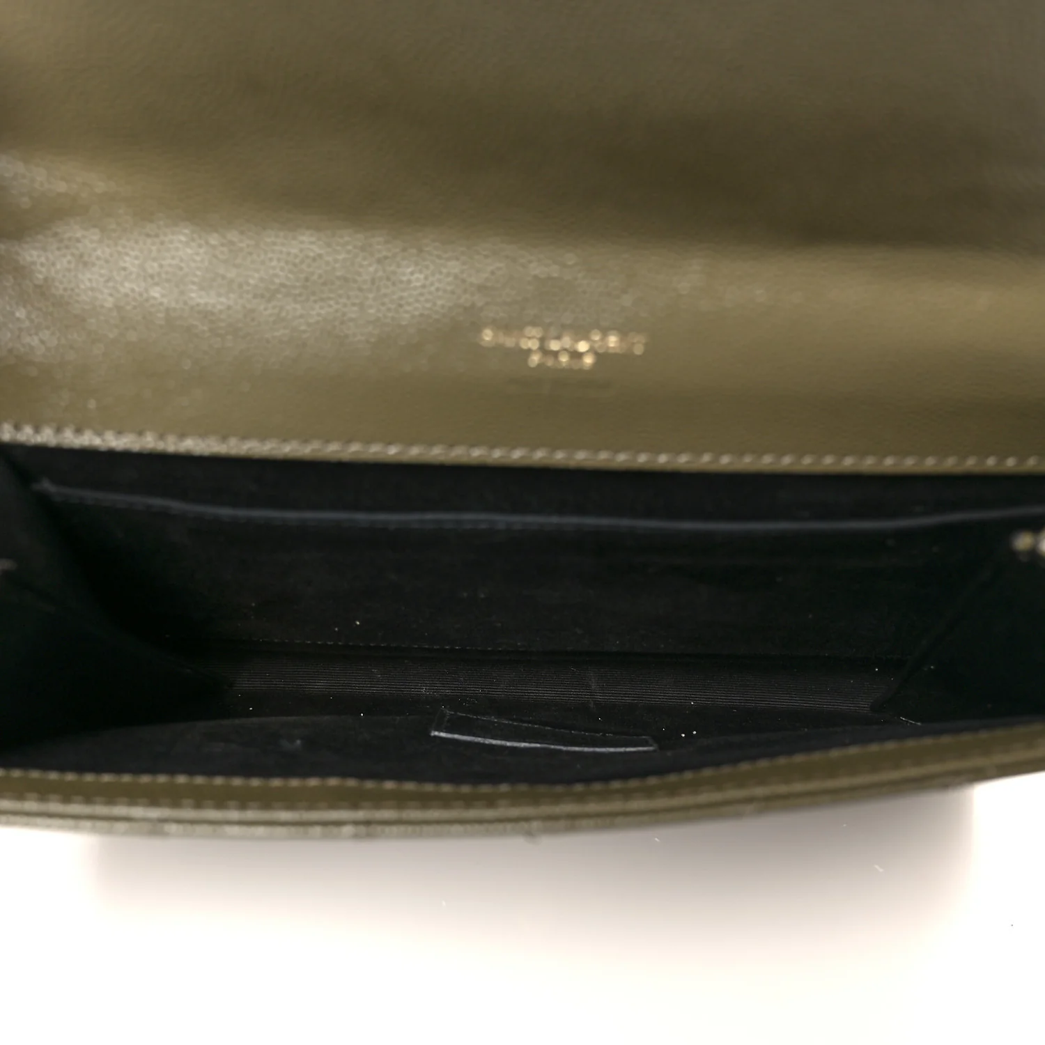 Grain De Poudre Textured Mixed Matelasse Triquilt Monogram Clutch Vert Kaki - Image 5