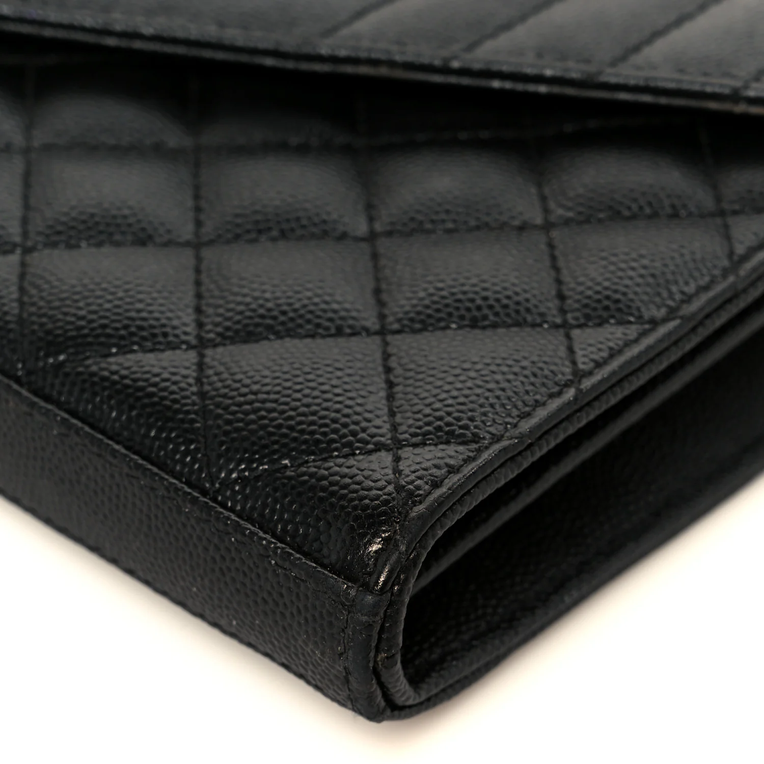 Grain De Poudre Textured Mixed Matelasse Triquilt Small Monogram Satchel Black - Image 10