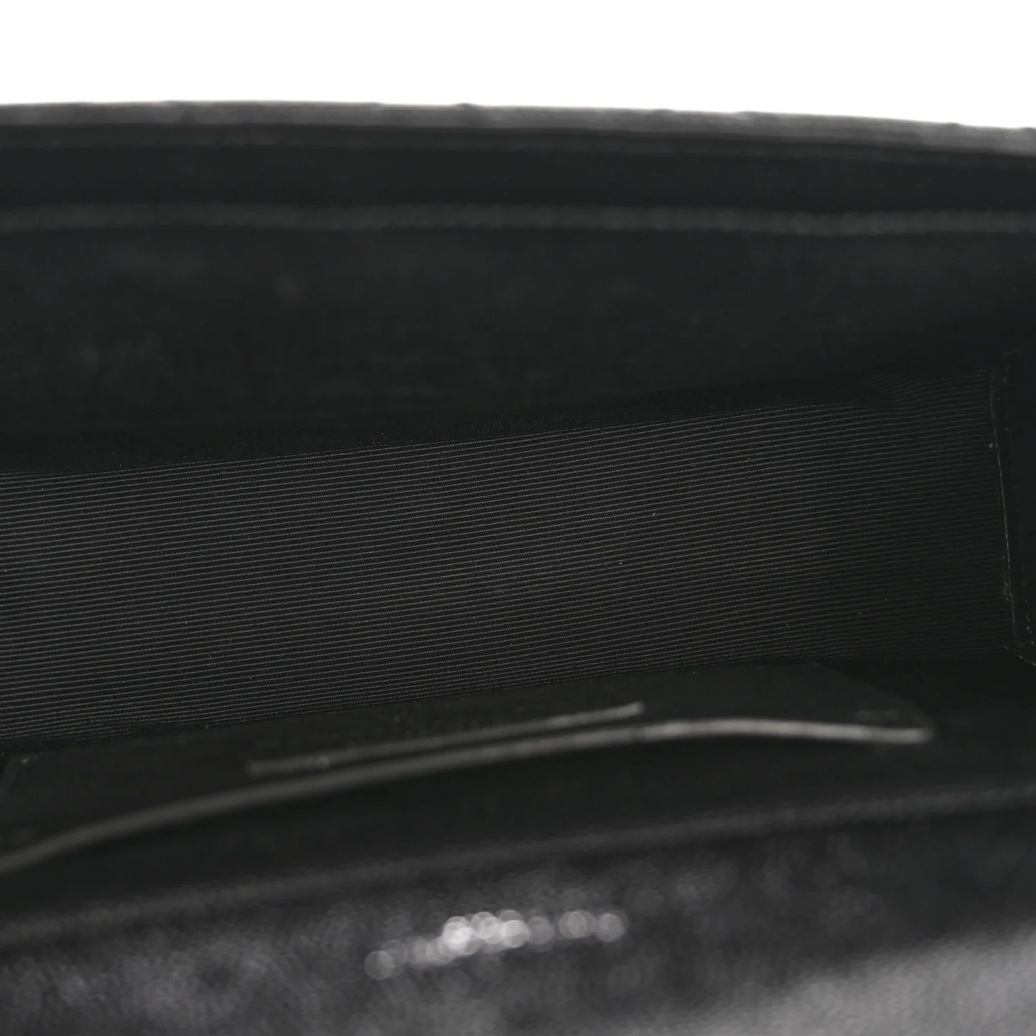 Grain De Poudre Textured Mixed Matelasse Triquilt Small Monogram Satchel Black - Image 5