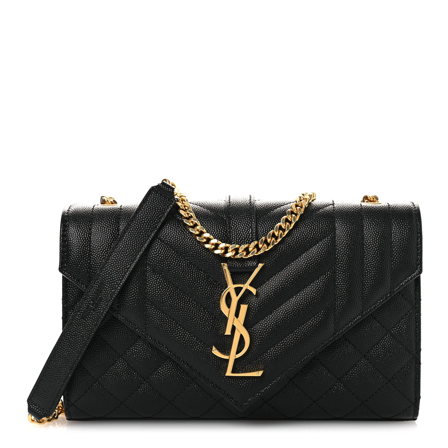 Grain De Poudre Textured Mixed Matelasse Triquilt Small Monogram Satchel Black