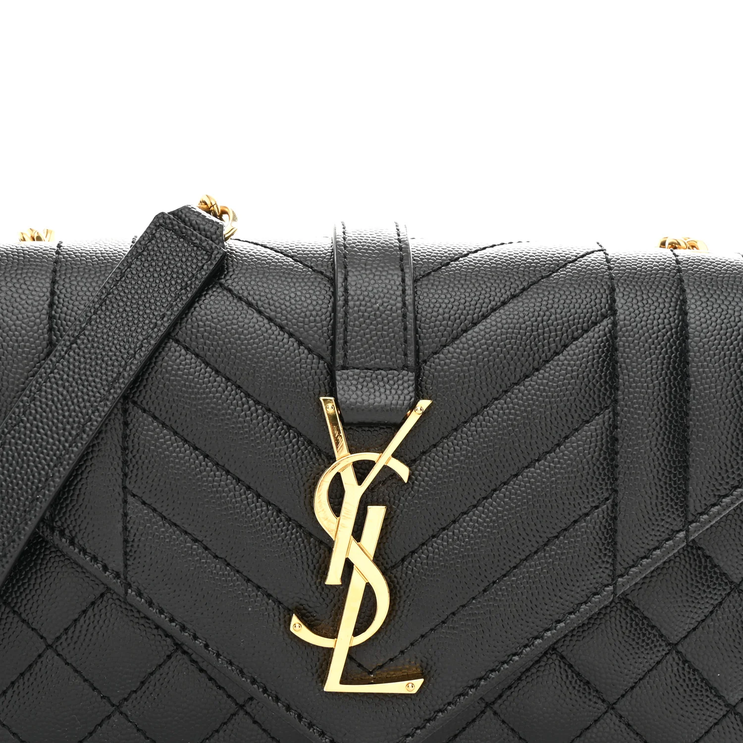 Grain De Poudre Textured Mixed Matelasse Triquilt Small Monogram Satchel Black - Image 8