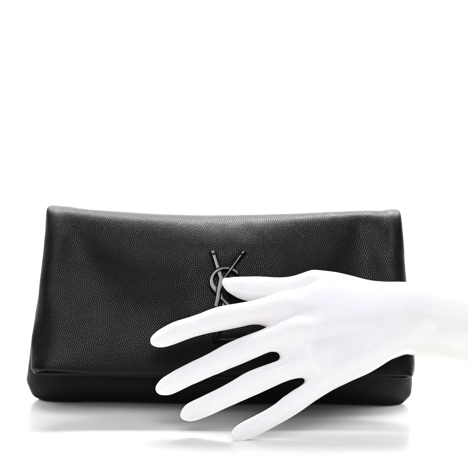 Grain De Poudre West Hollywood Monogram Fold Over Clutch Black - Image 2