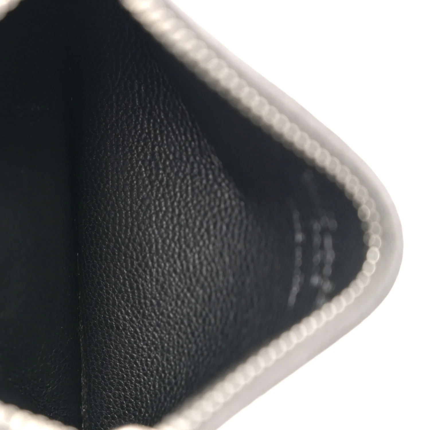 Grained Calfskin 5 Fragments Zip Pouch Card Holder Dark Grey - Image 5