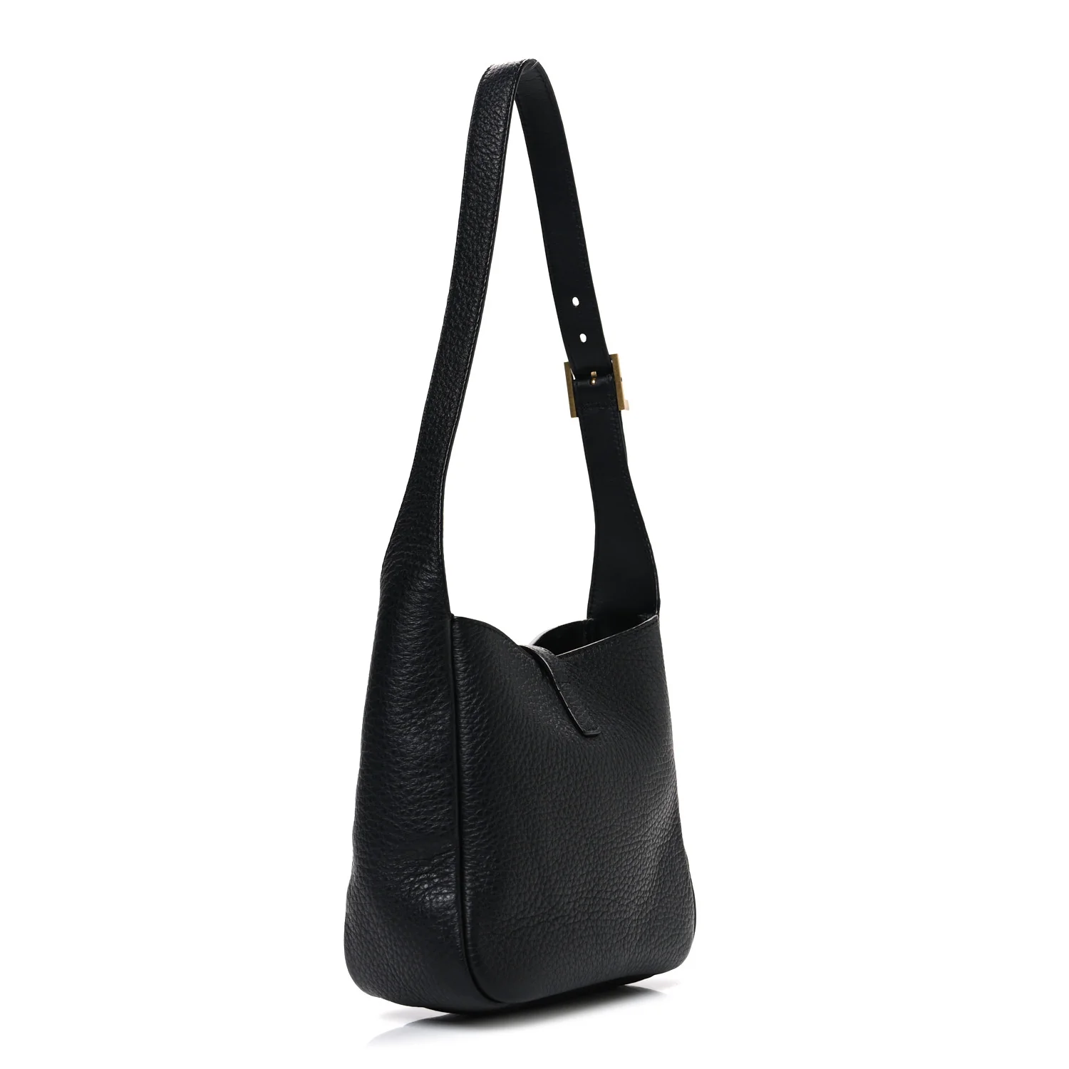 Grained Calfskin Baby Le 5 A 7 Supple Hobo Black - Image 4