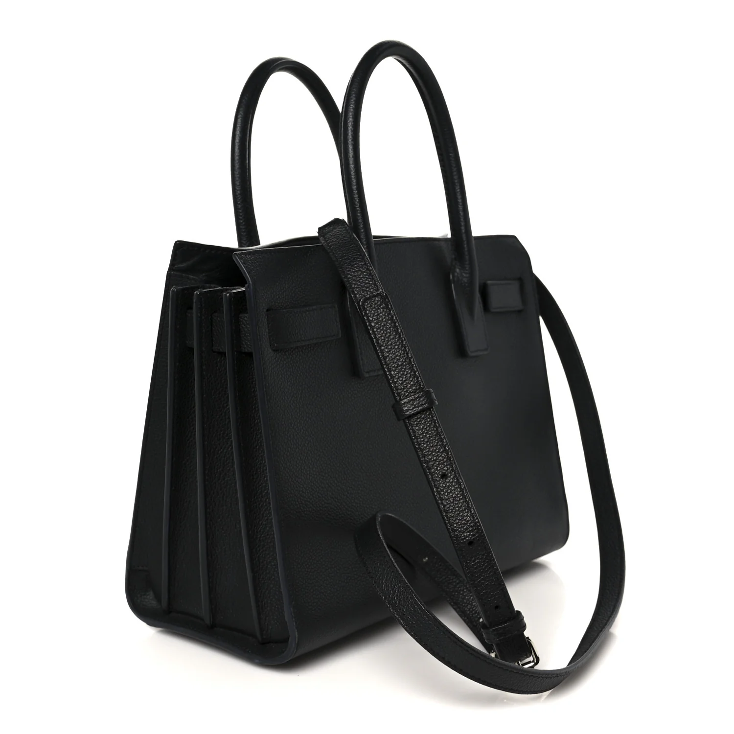Grained Calfskin Baby Sac De Jour Black - Image 3