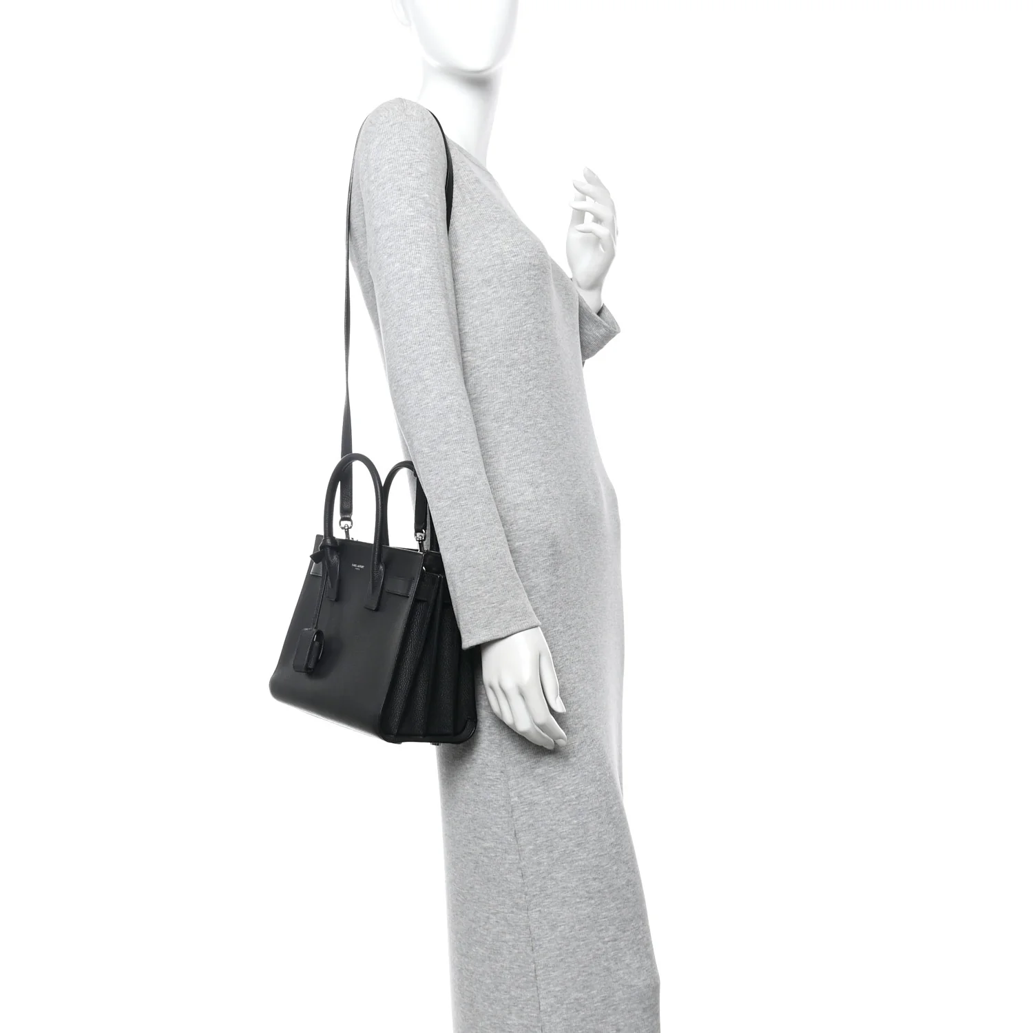 Grained Calfskin Baby Sac De Jour Black - Image 2