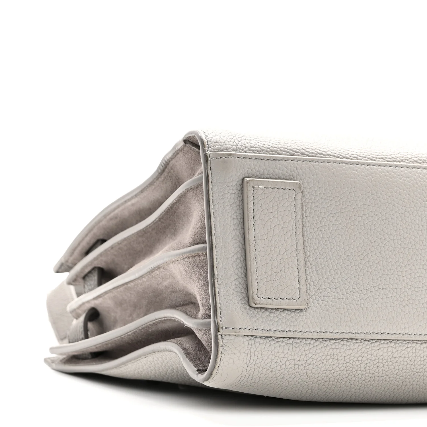Grained Calfskin Bi-Color Baby Supple Sac De Jour Souris Fog - Image 8