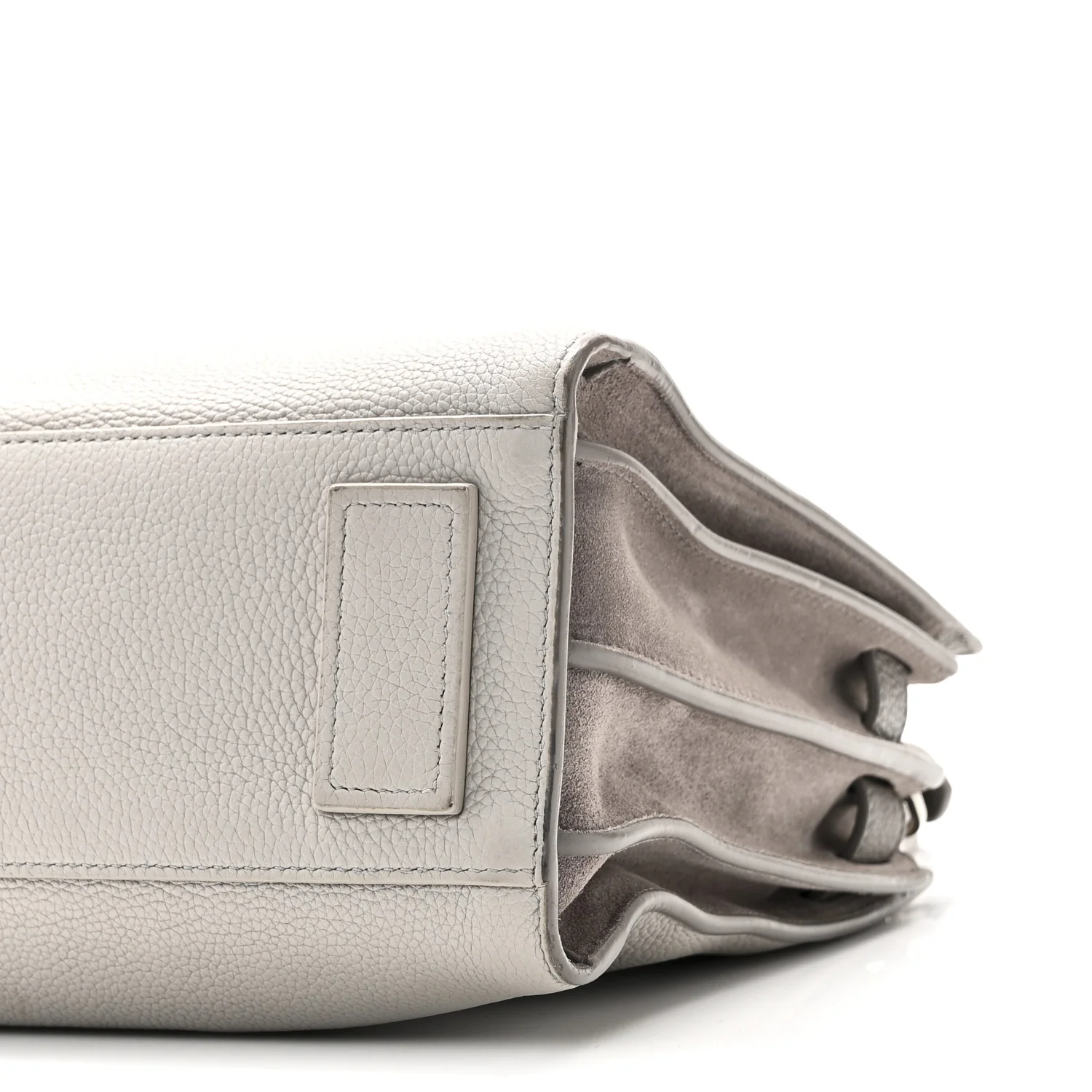 Grained Calfskin Bi-Color Baby Supple Sac De Jour Souris Fog - Image 9