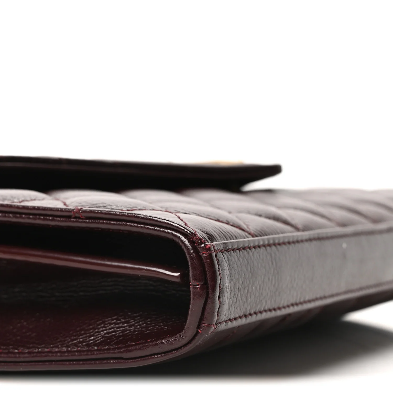 Grained Calfskin Mixed Matelasse Triquilt Monogram Chain Wallet Lava Falls - Image 14